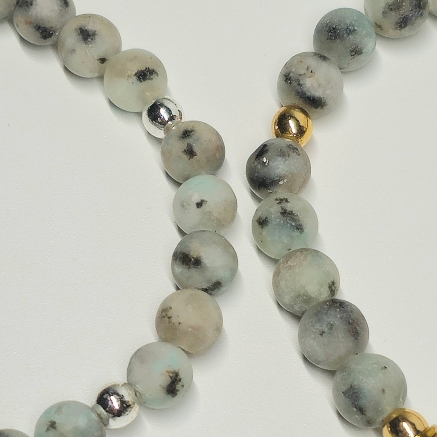 6mm Frost Kiwi Jasper Bracelet | Gold or Silver