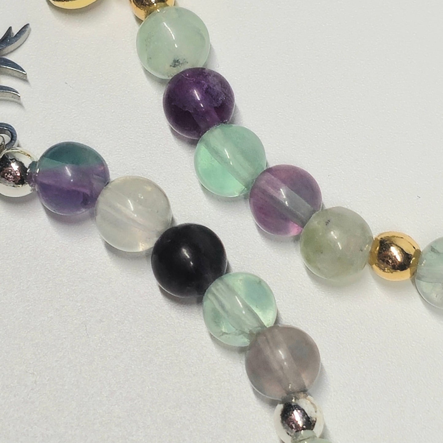 6mm A Grade Fluorite Bracelet | Gold or Silver