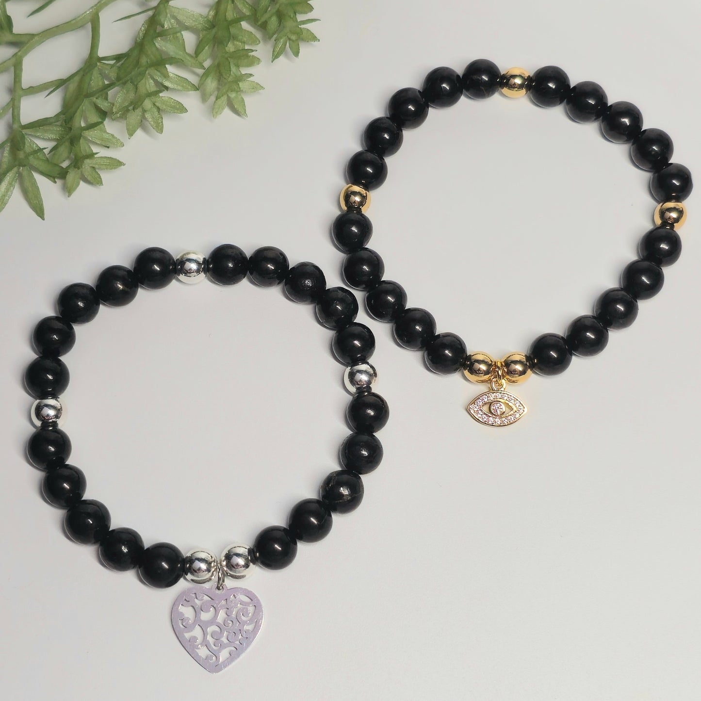 8mm Shungite Bracelet | Gold or Silver