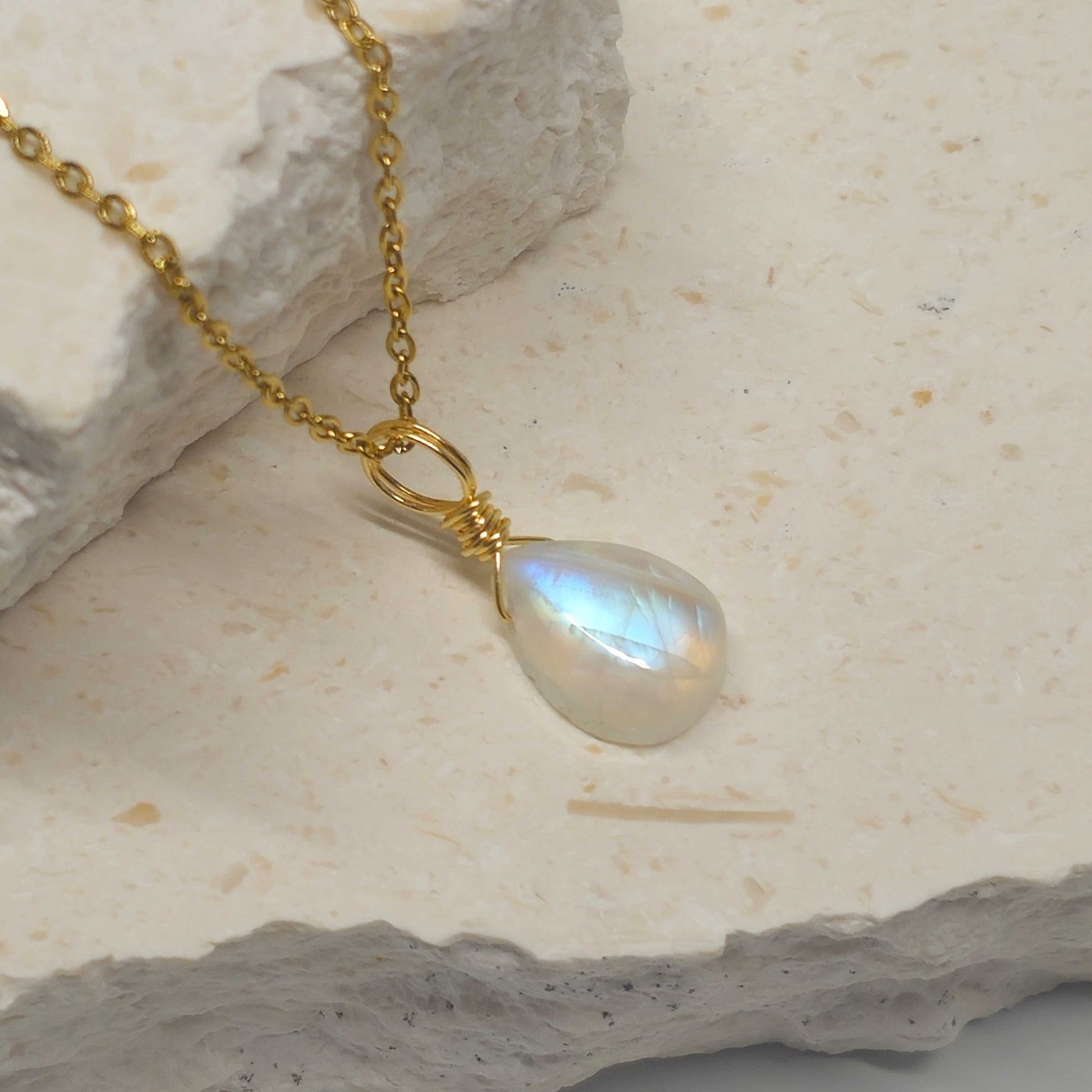 Rainbow Moonstone Necklace