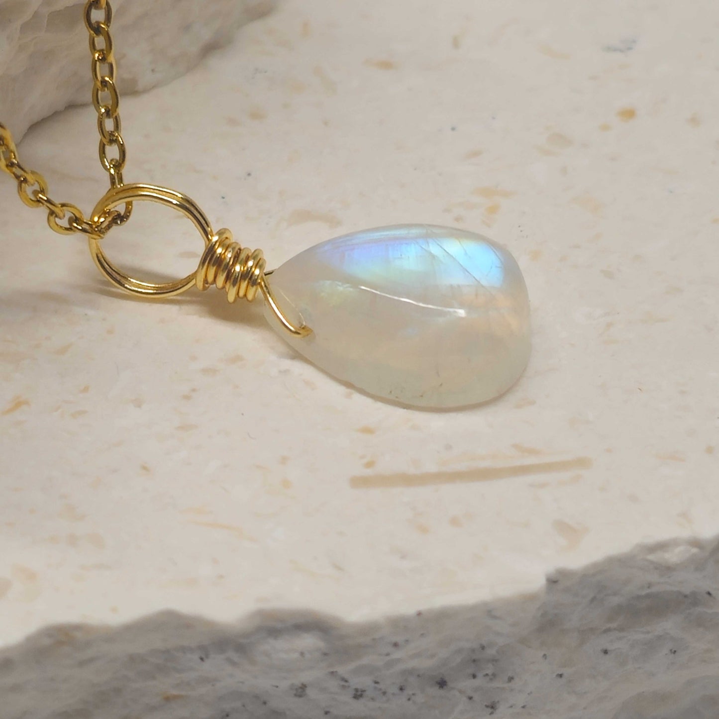Rainbow Moonstone Necklace