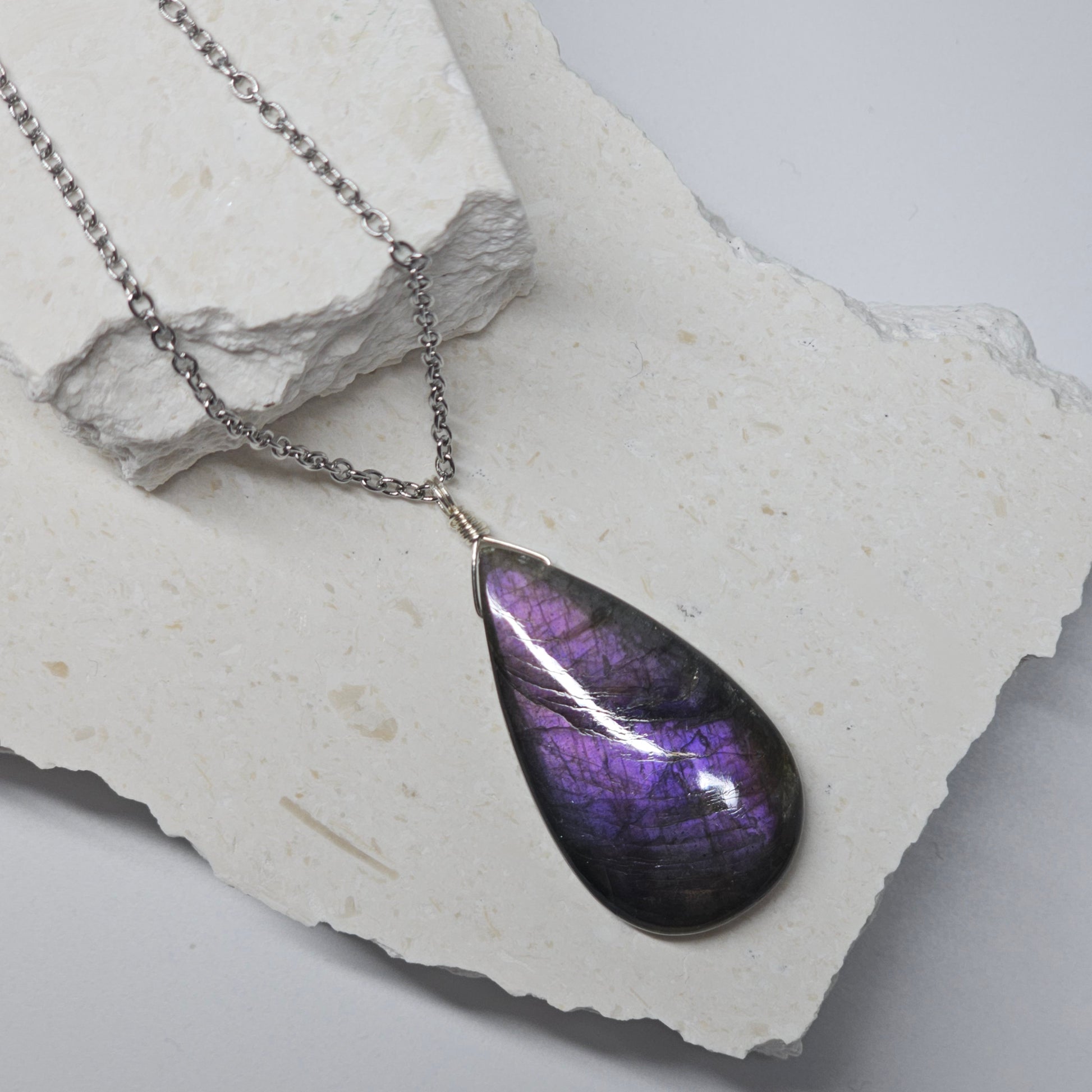 Purple Labradorite Necklace