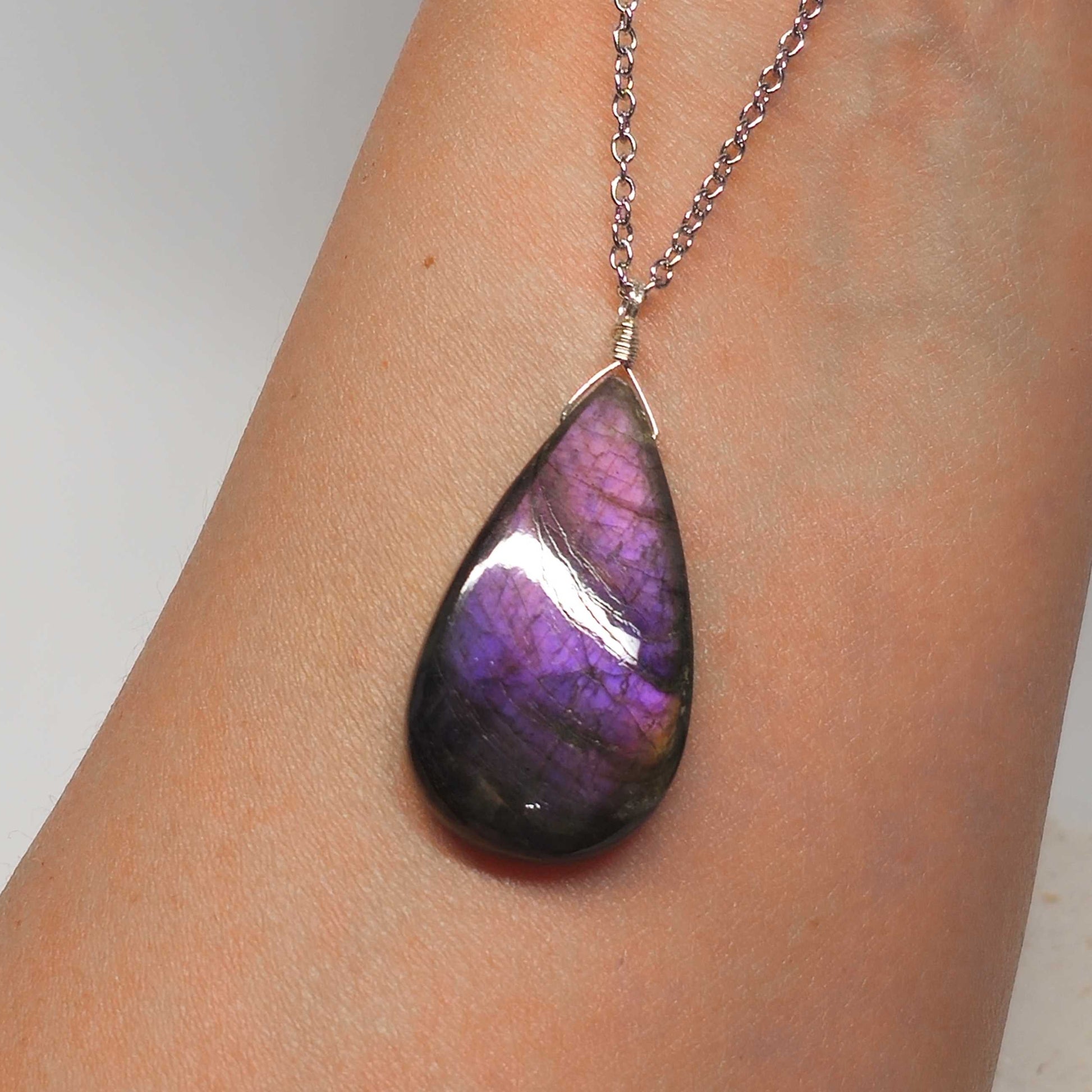 Purple Labradorite Necklace