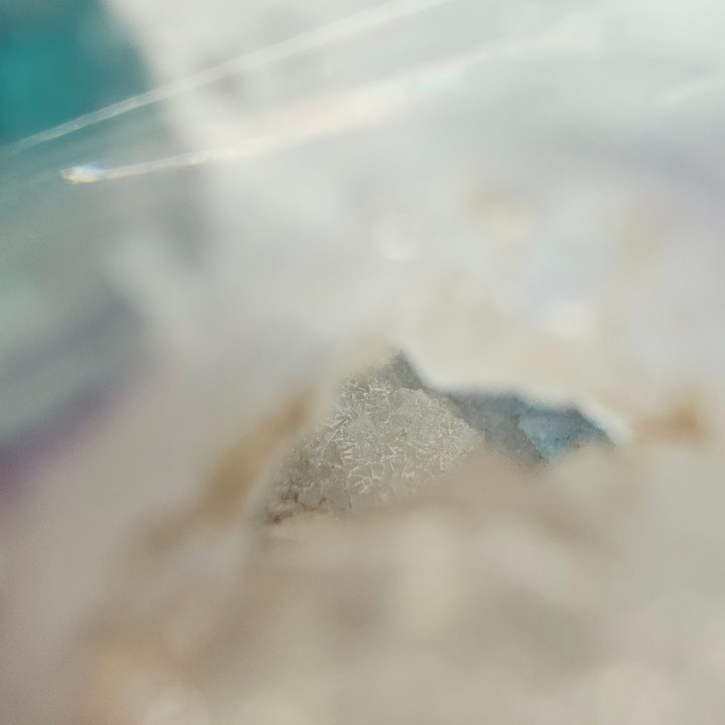 Large Fluorite tower with stunning rainbows, druzy cave and amazing chevron patterning.