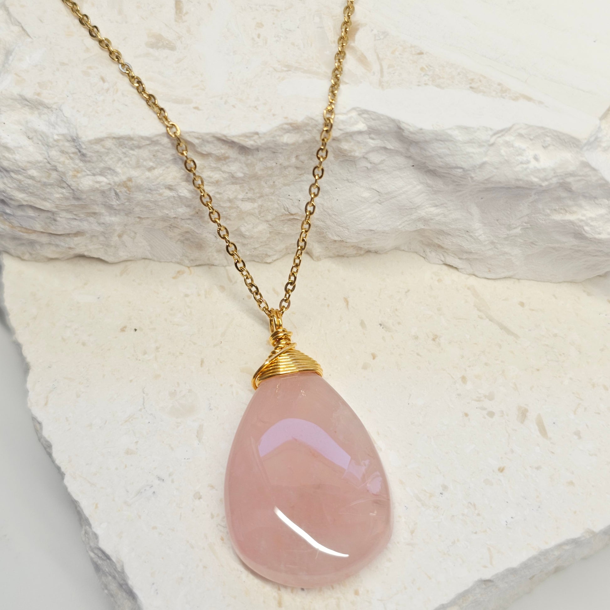 Rose Quartz Necklace (#10)