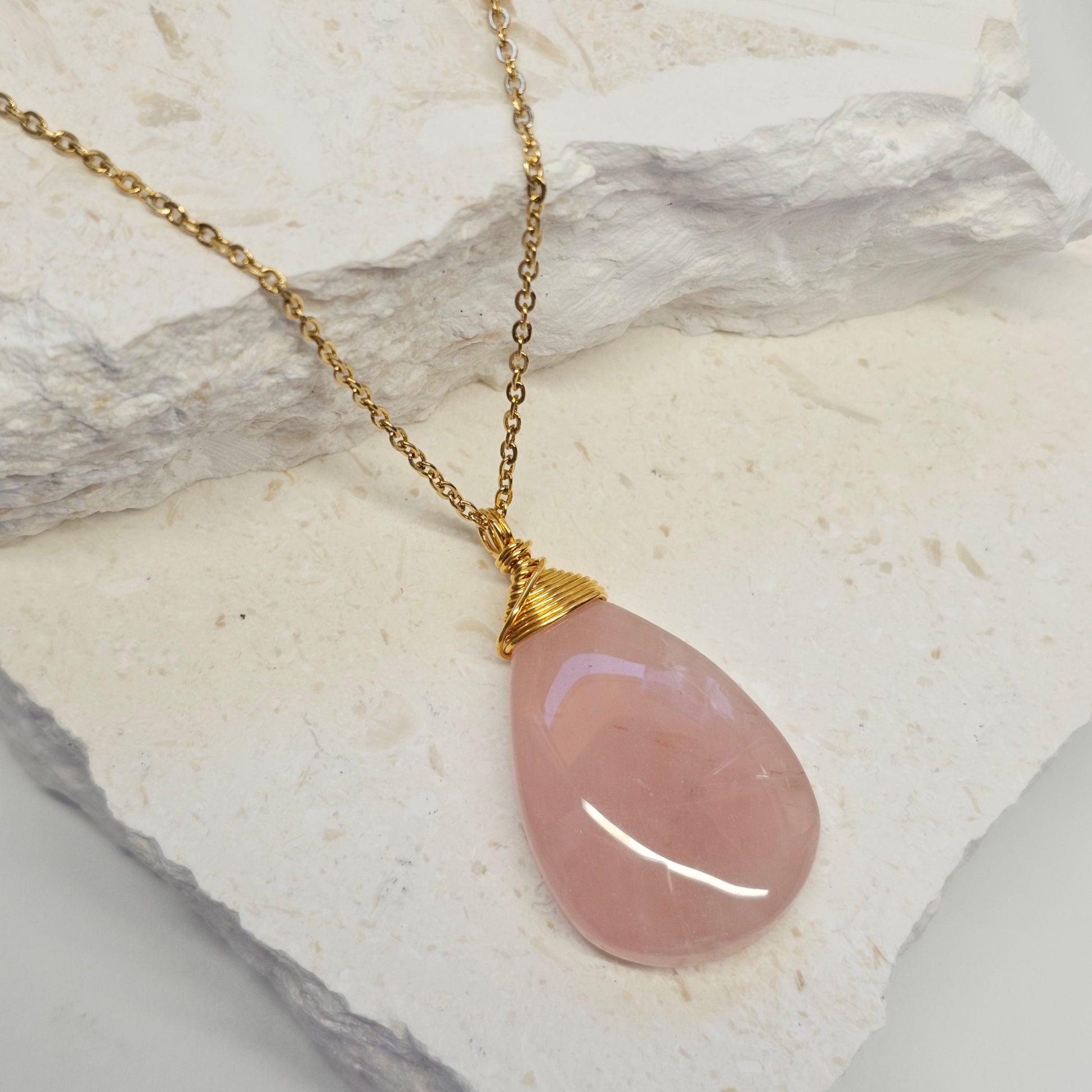 Rose Quartz Necklace (#10)