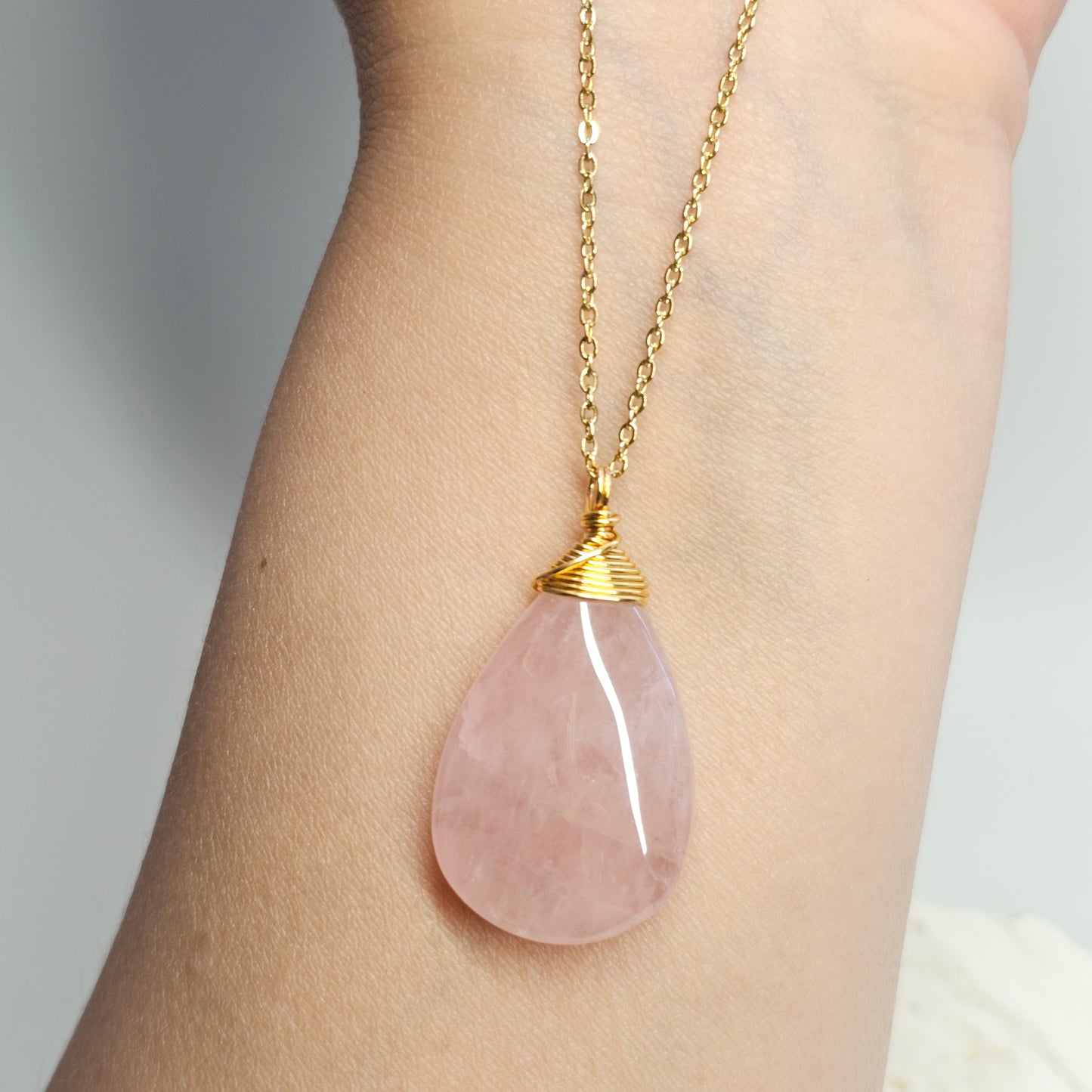 Rose Quartz Necklace (#10)