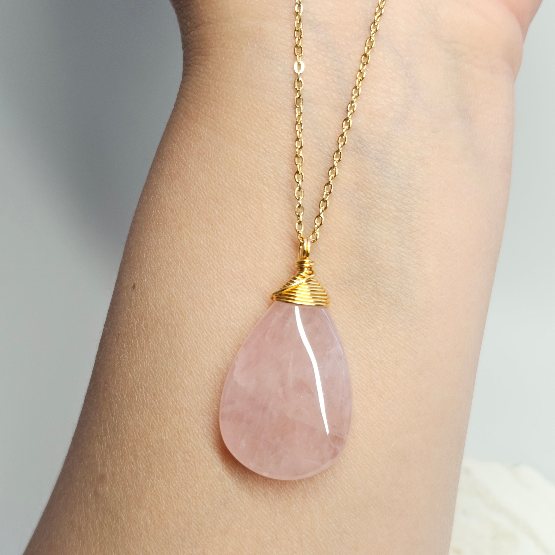 Rose Quartz Necklace (#10)