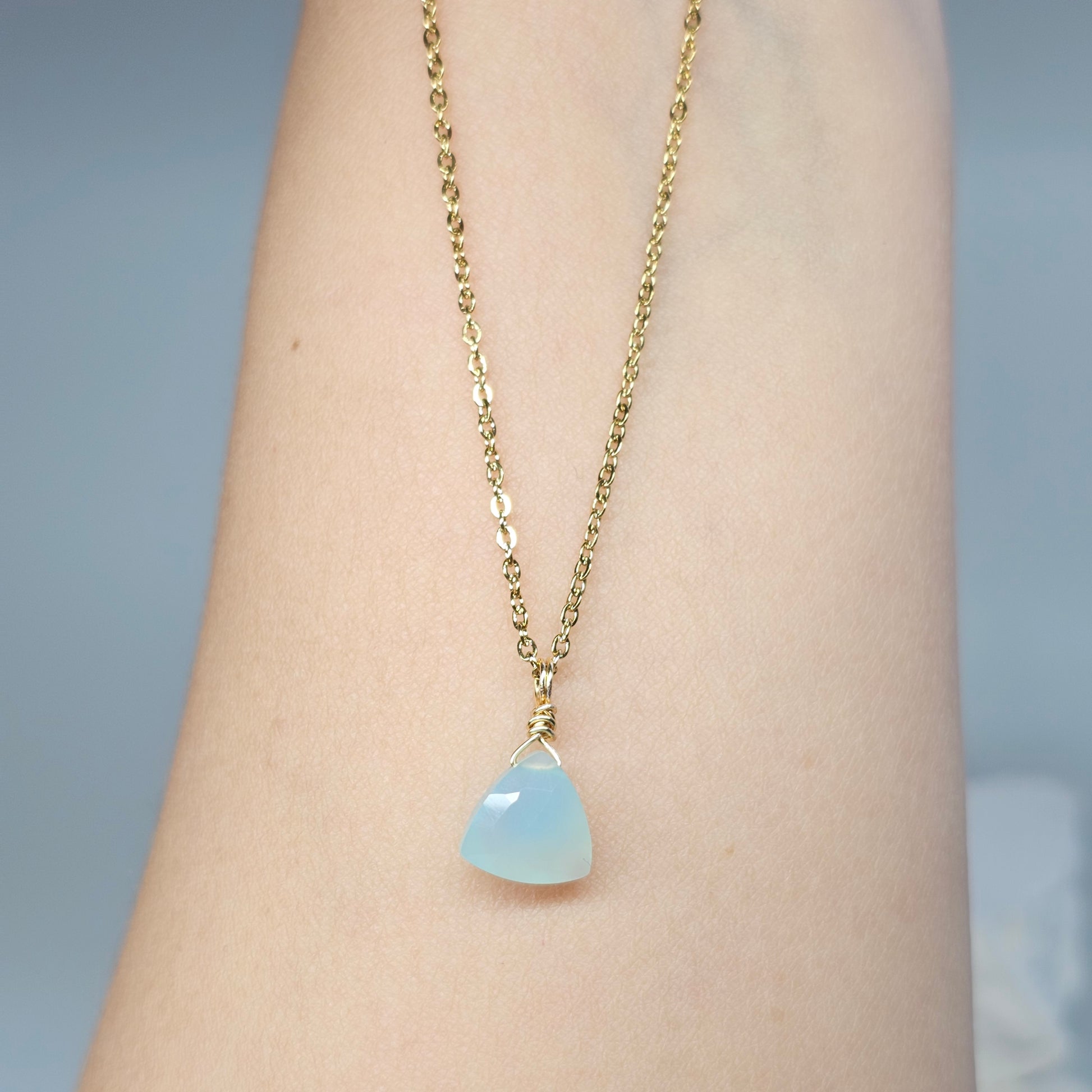 Blue Chalcedony Necklace (#64)