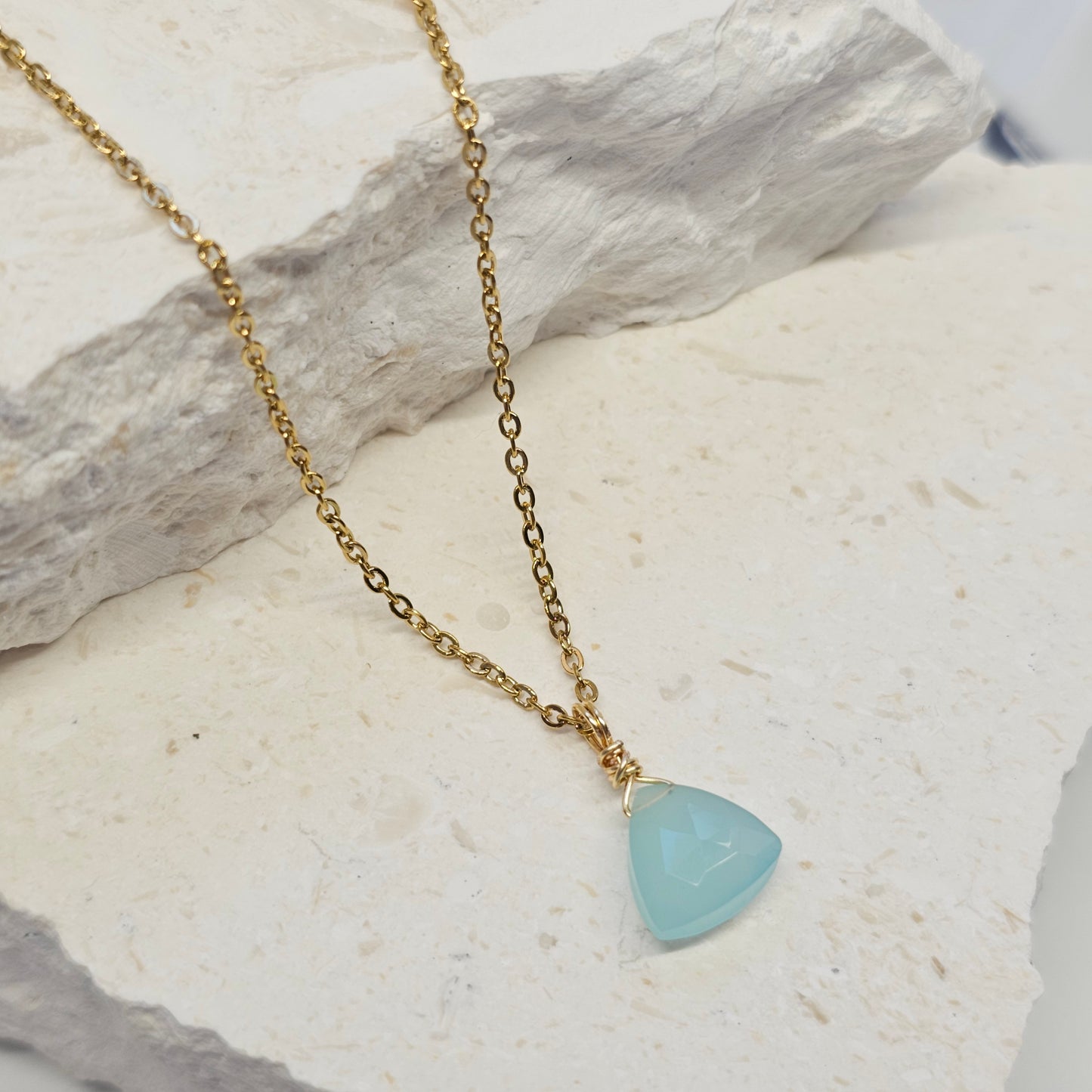 Blue Chalcedony Necklace (#64)