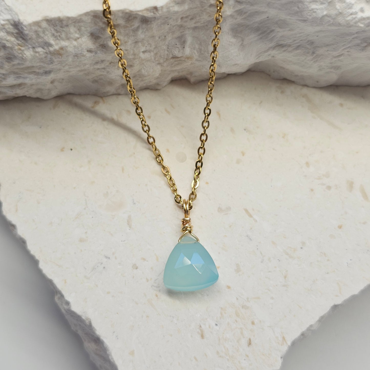 Blue Chalcedony Necklace (#64)