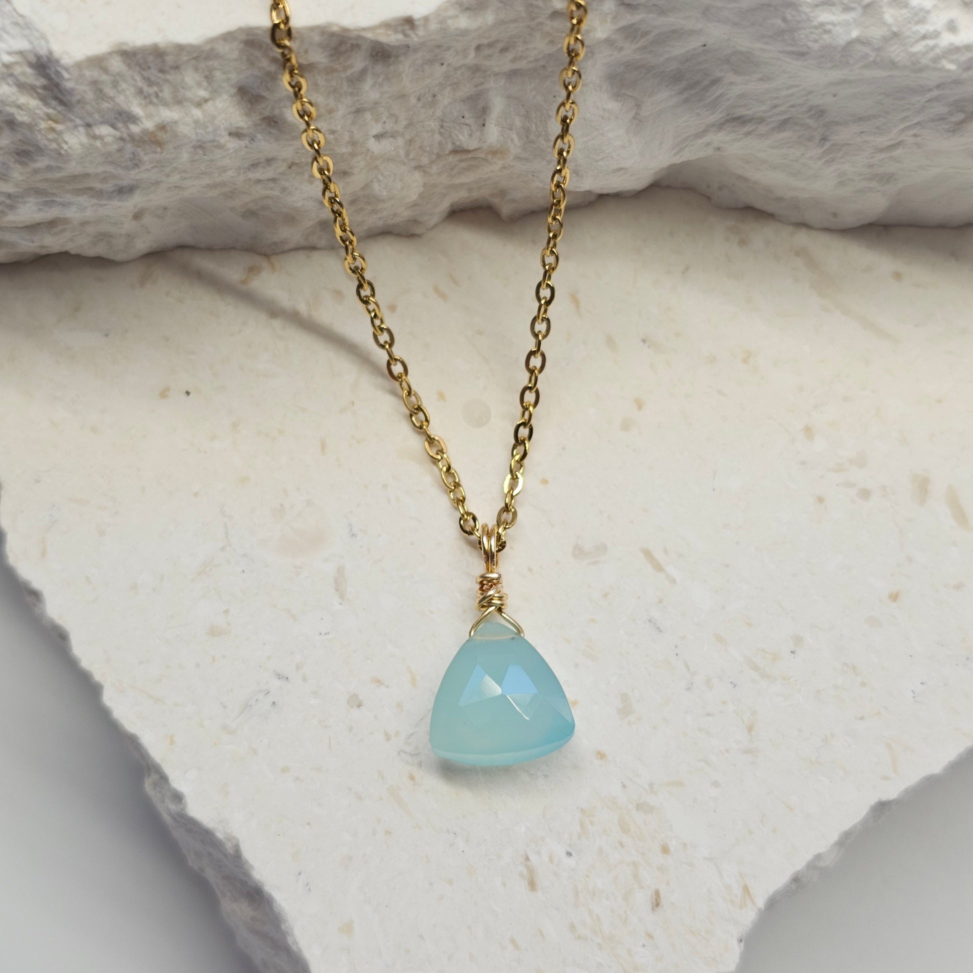 Blue Chalcedony Necklace (#64)