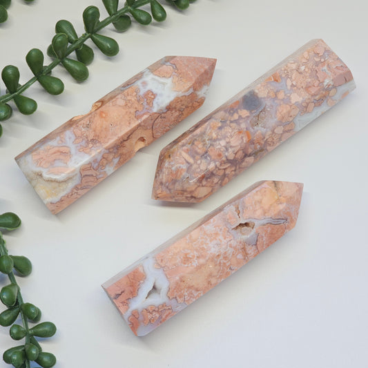 Cotton Candy Agate Towers