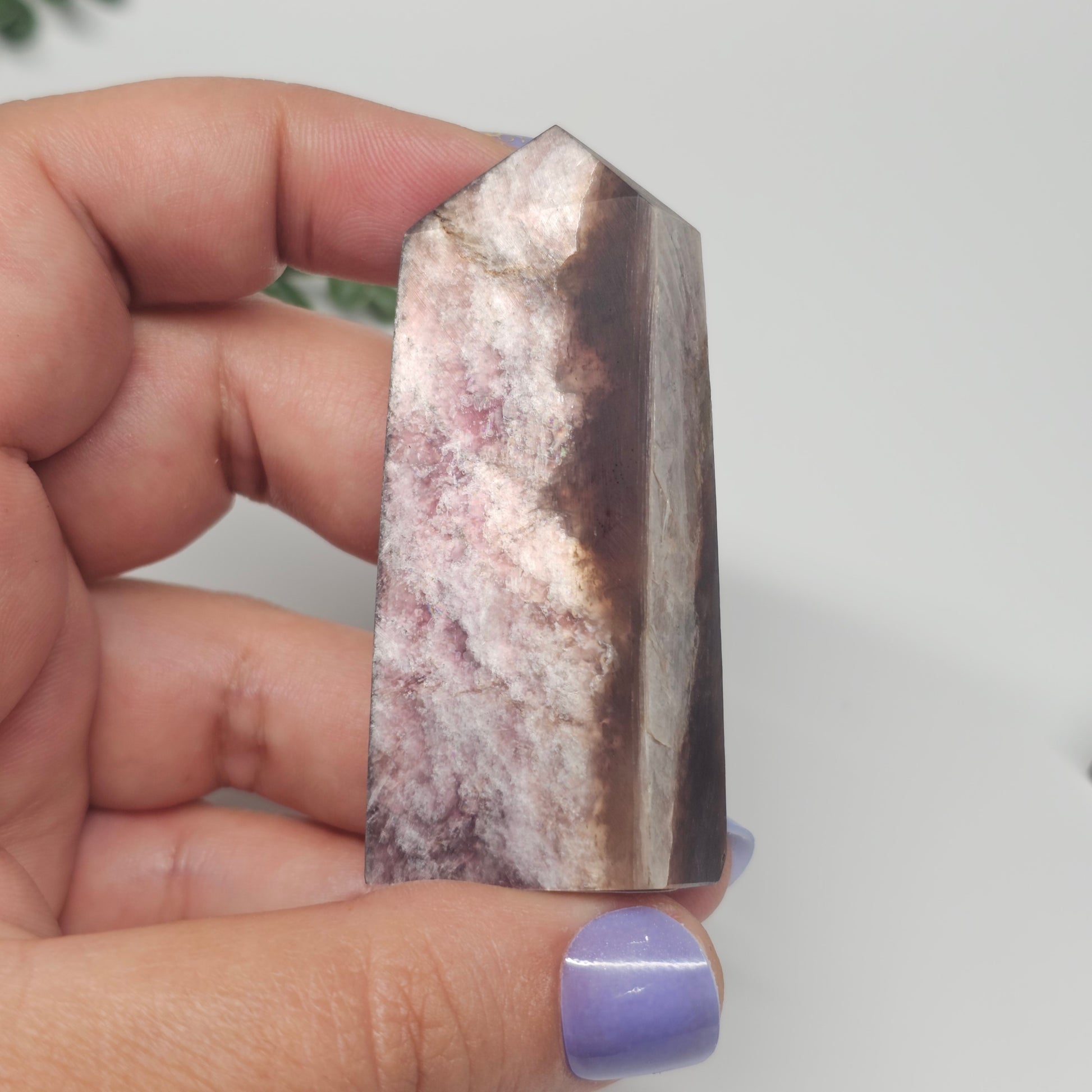 Gem High Quality Lepidolite | Gemmy Purple Mica Obelisk