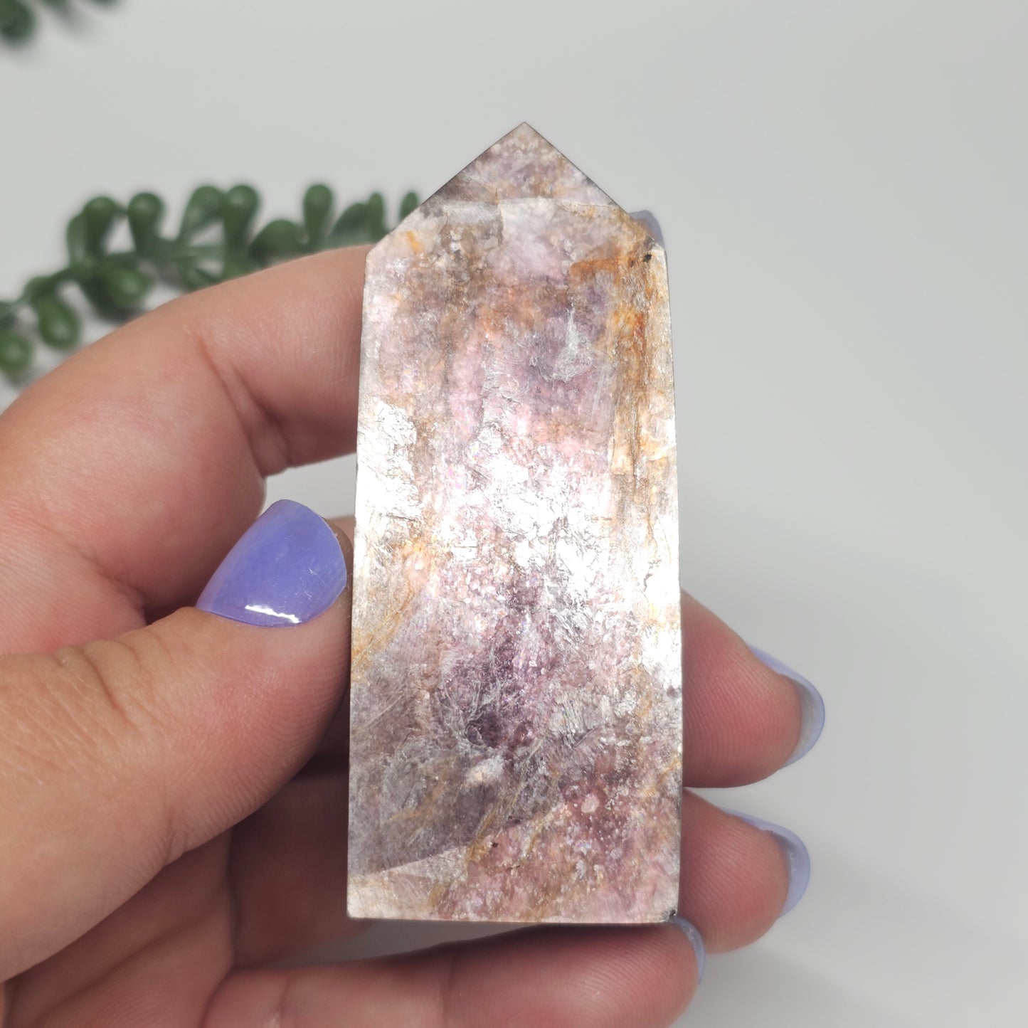 Gem High Quality Lepidolite | Gemmy Purple Mica Obelisk
