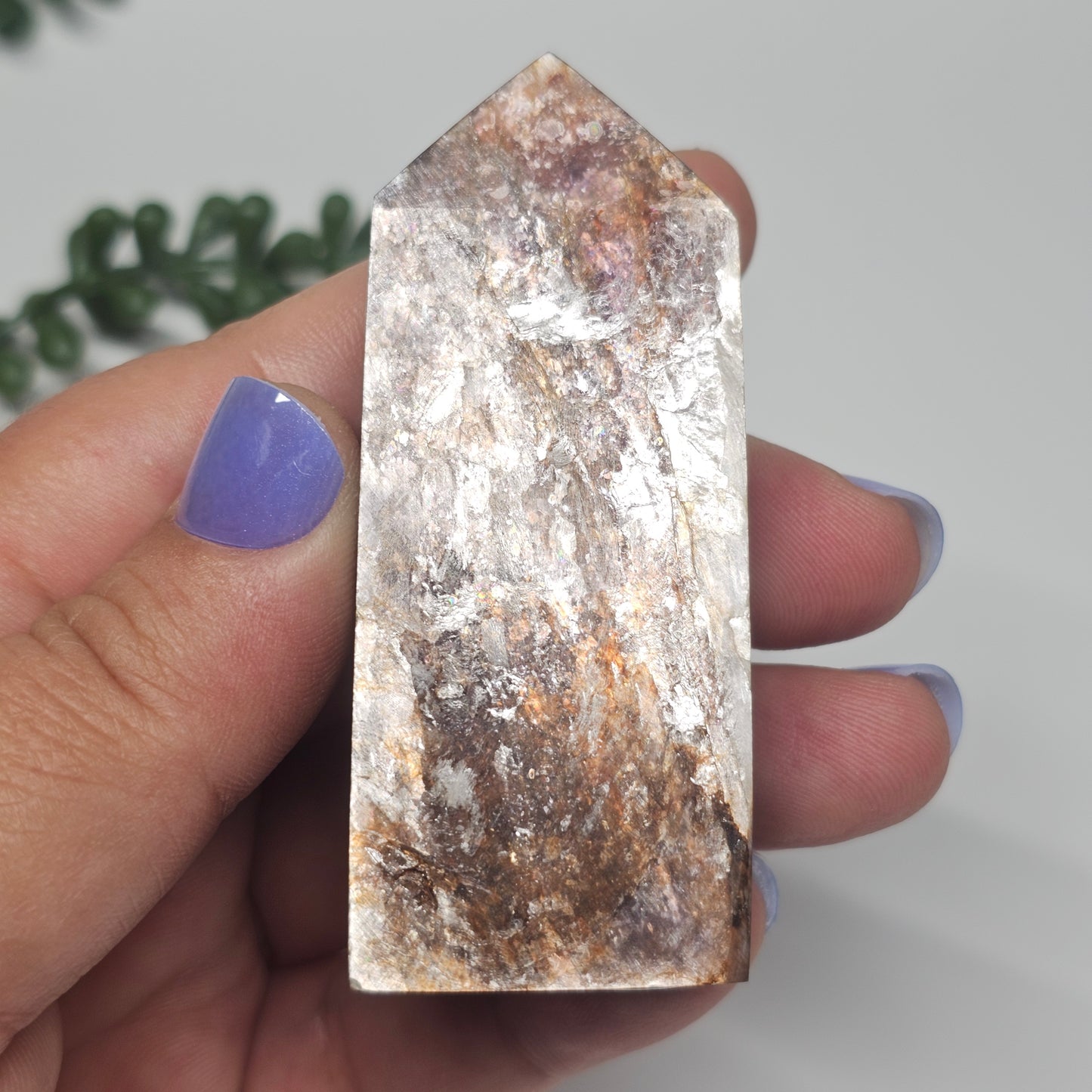Gem High Quality Lepidolite | Gemmy Purple Mica Obelisk