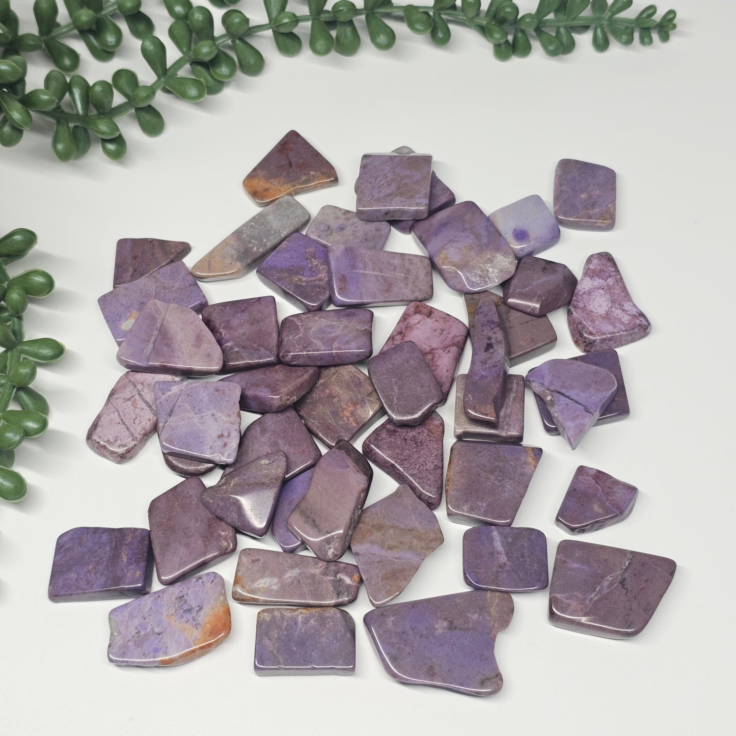 Purple Jade Polished Flat Stones