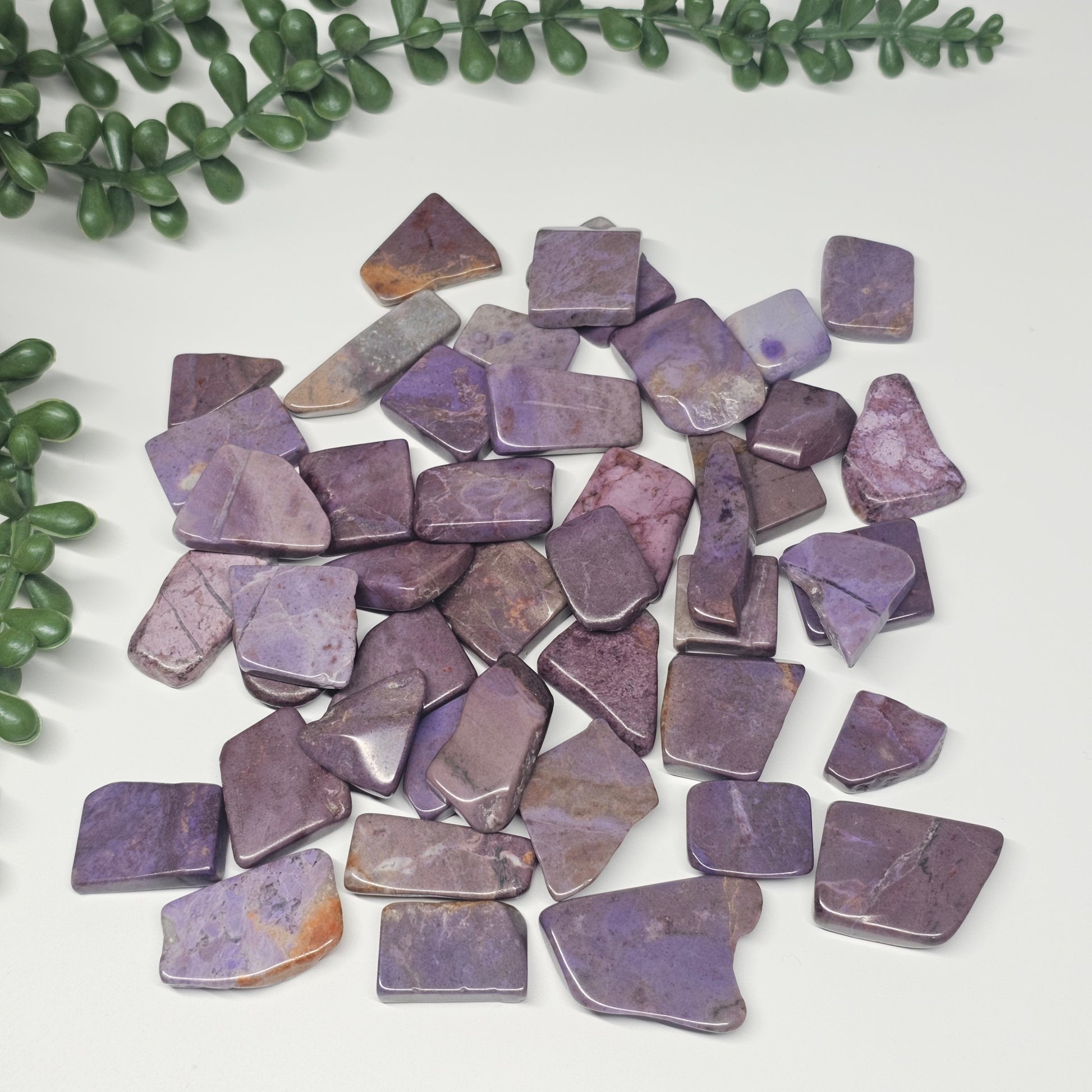 Purple Jade Polished Flat Stones