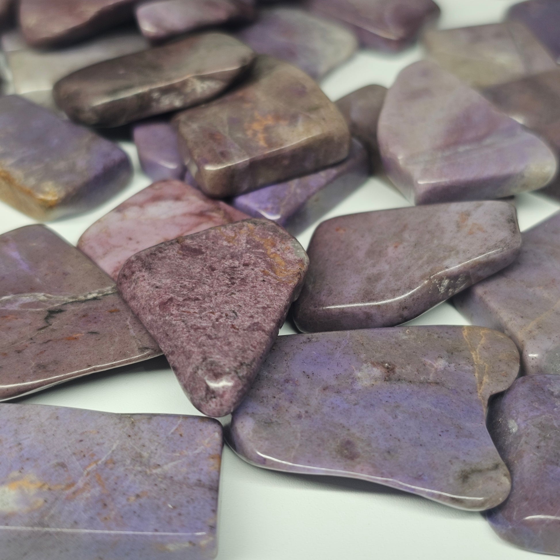 Purple Jade Polished Flat Stones