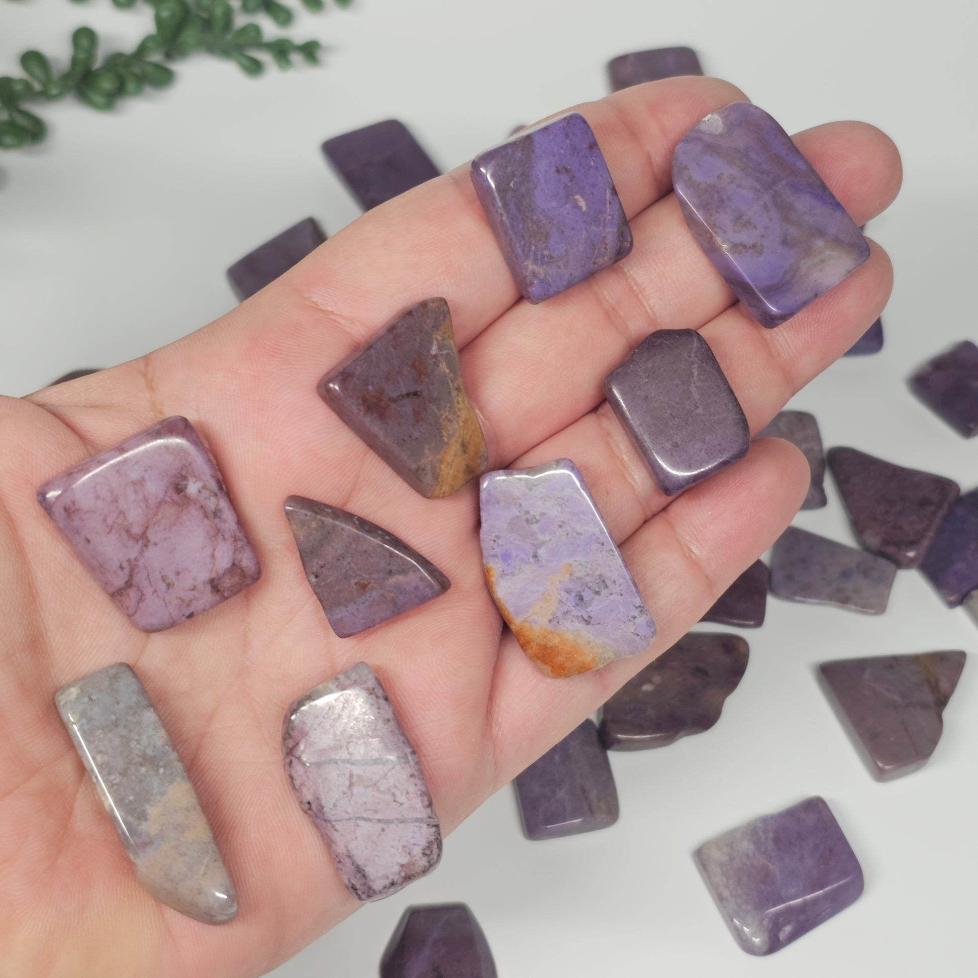 Purple Jade Polished Flat Stones
