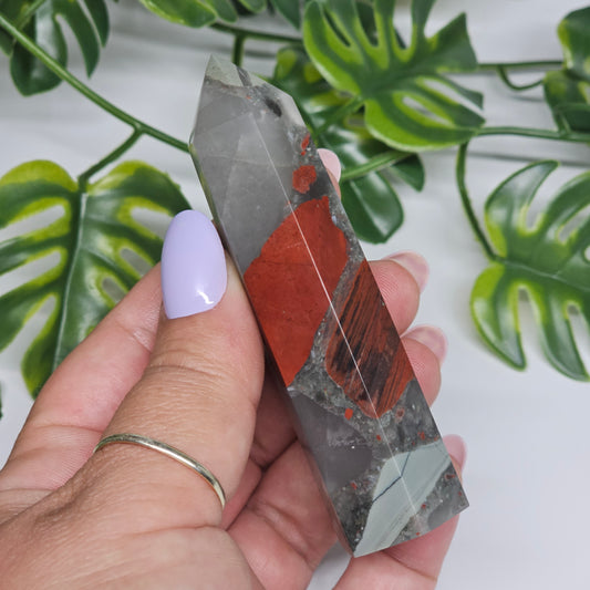 African Bloodstone Jasper Tower | D