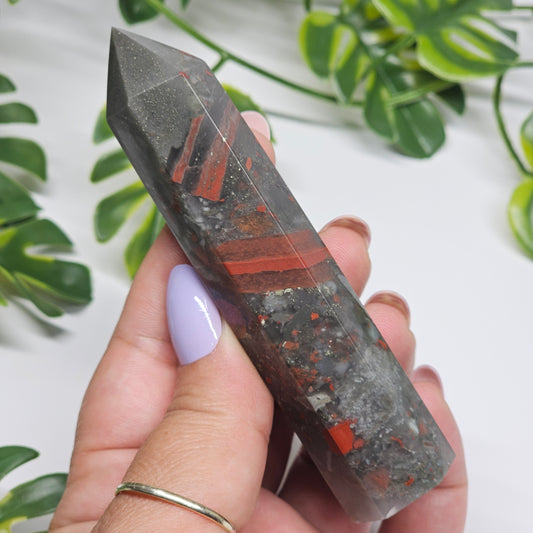 African Bloodstone Jasper Tower | G