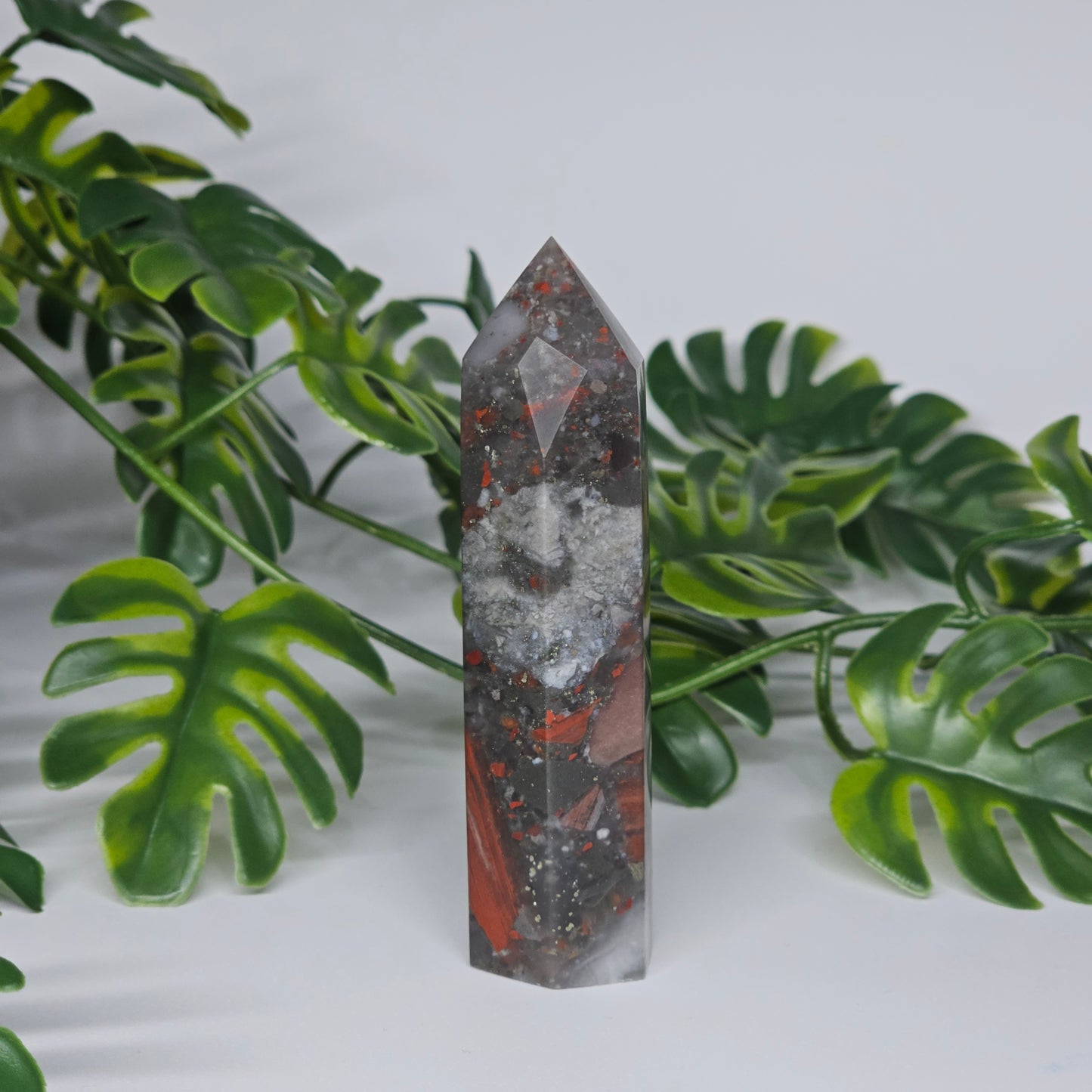 African Bloodstone Jasper Tower | H