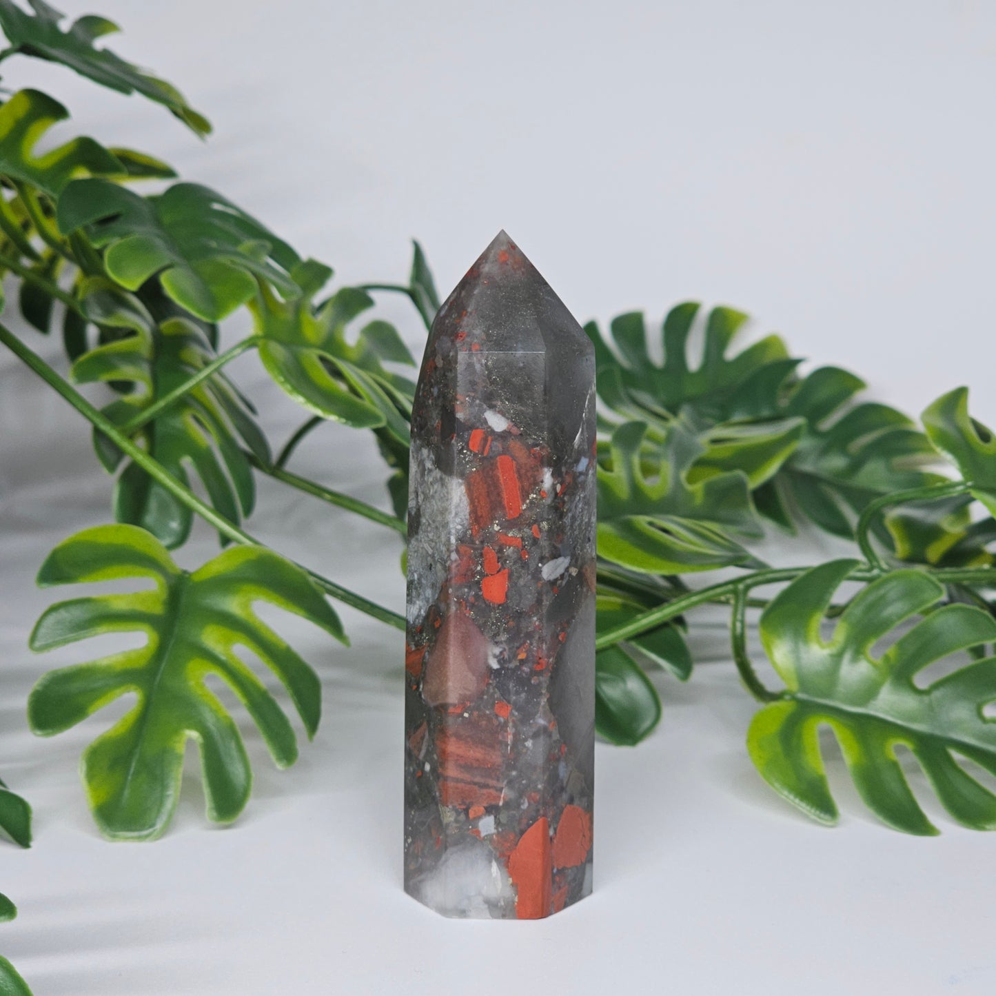 African Bloodstone Jasper Tower | H