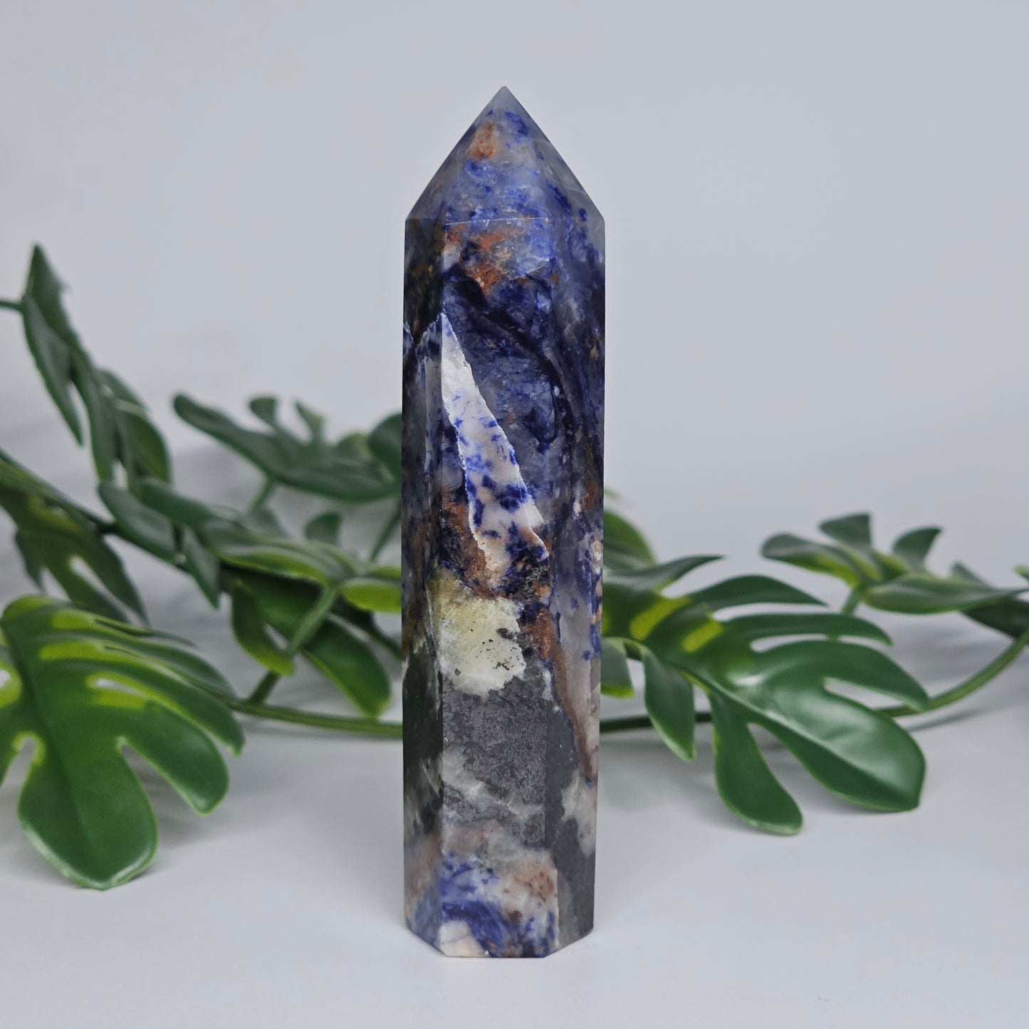 Sodalite Tower Crystal Point | Logic Truth & Communication Stone | A