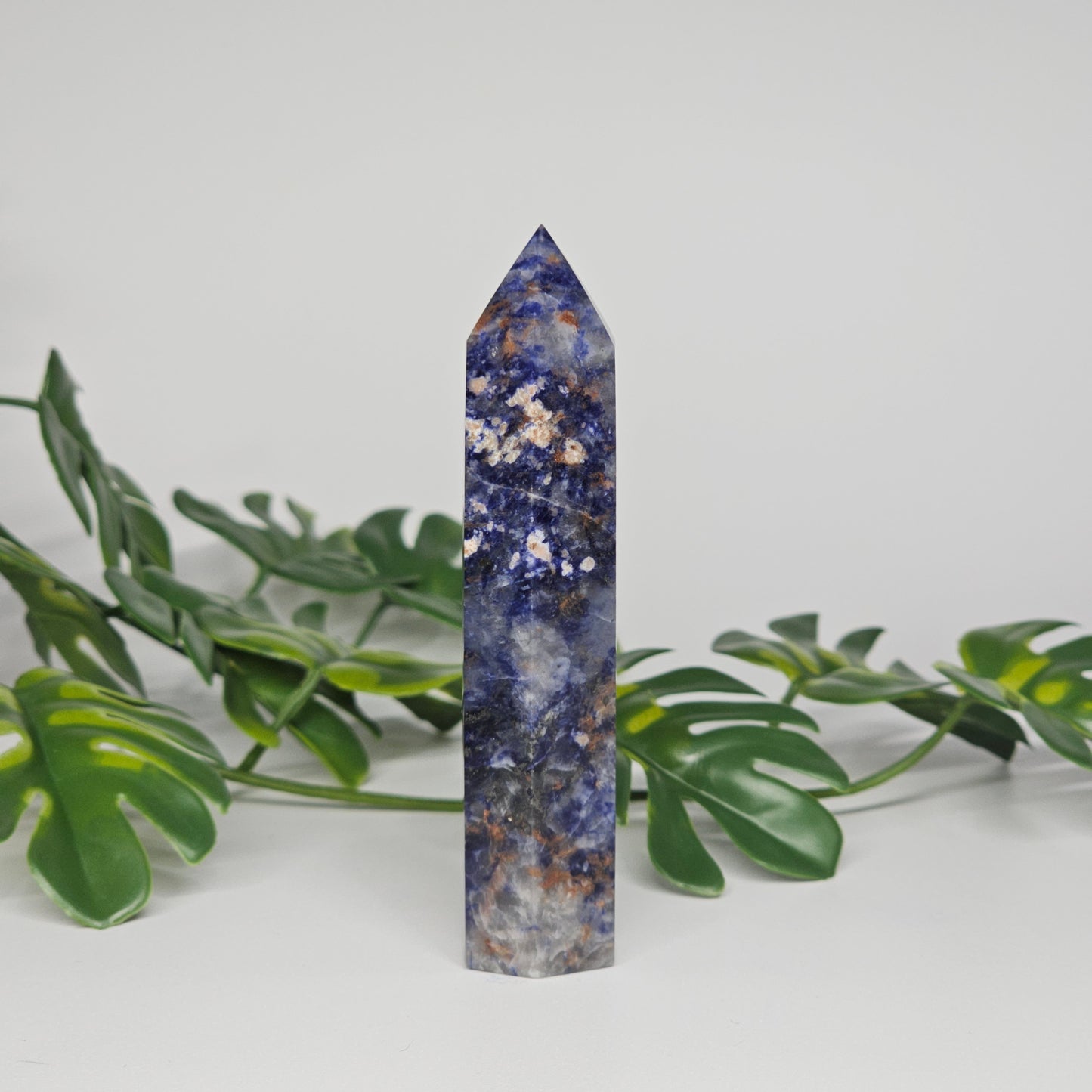 Sodalite Tower Crystal Point | Logic Truth & Communication Stone | B