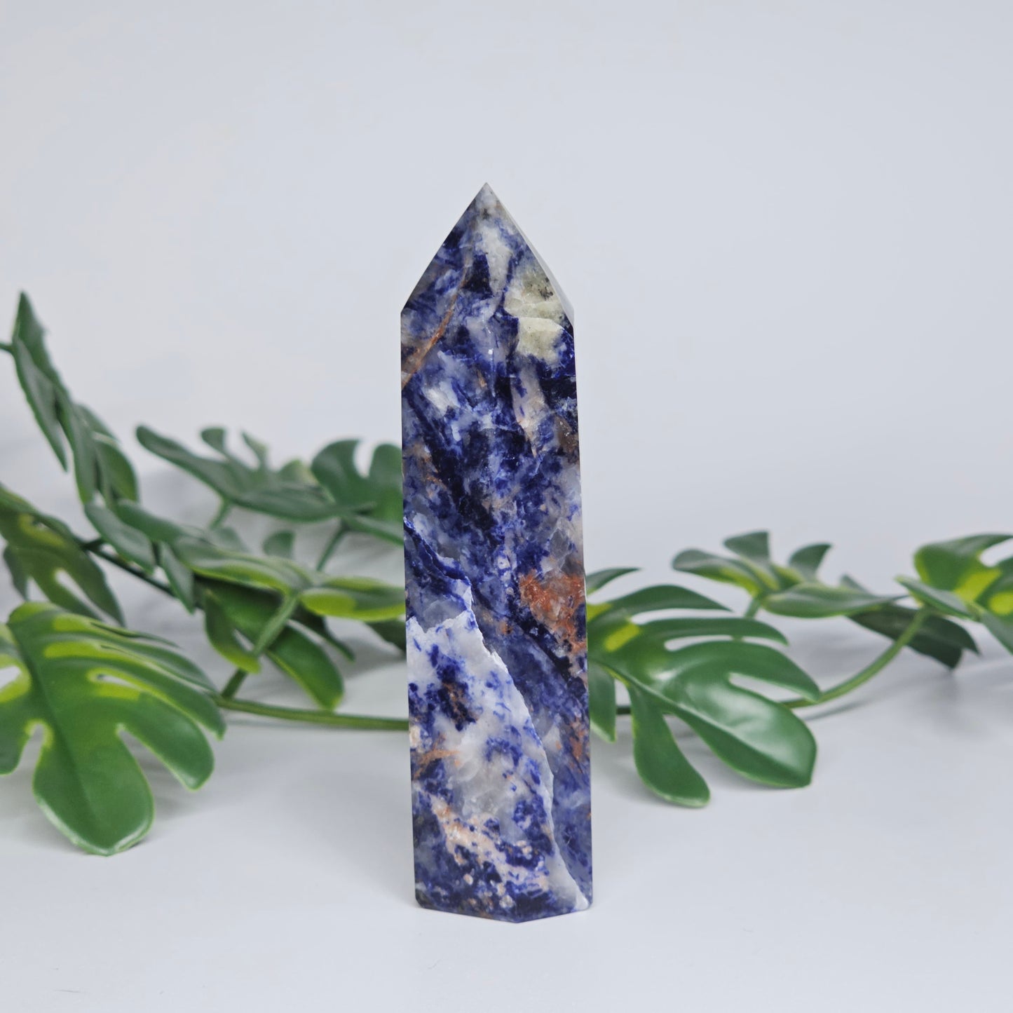Sodalite Tower Crystal Point | Logic Truth & Communication Stone | D