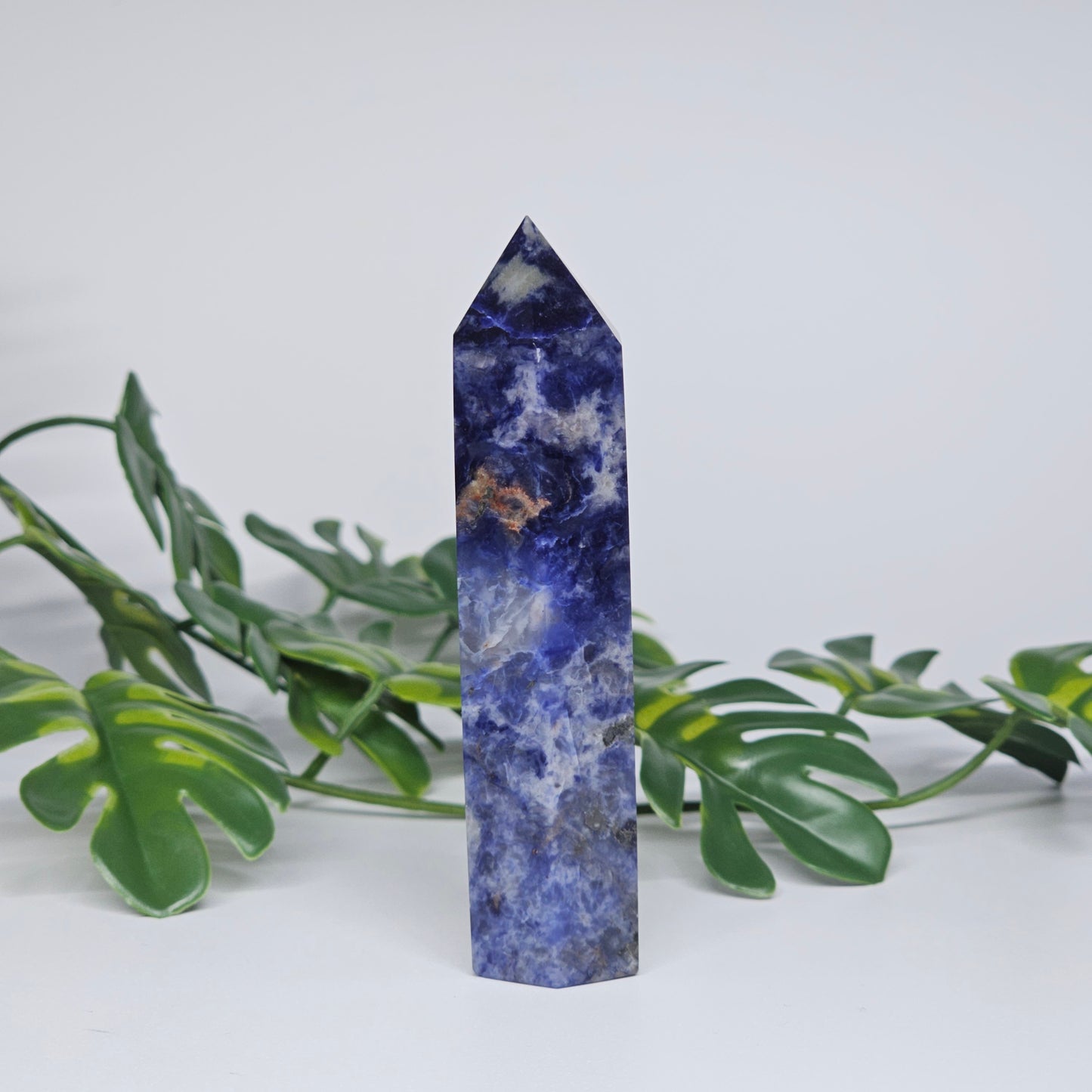 Sodalite Tower Crystal Point | Logic Truth & Communication Stone | E