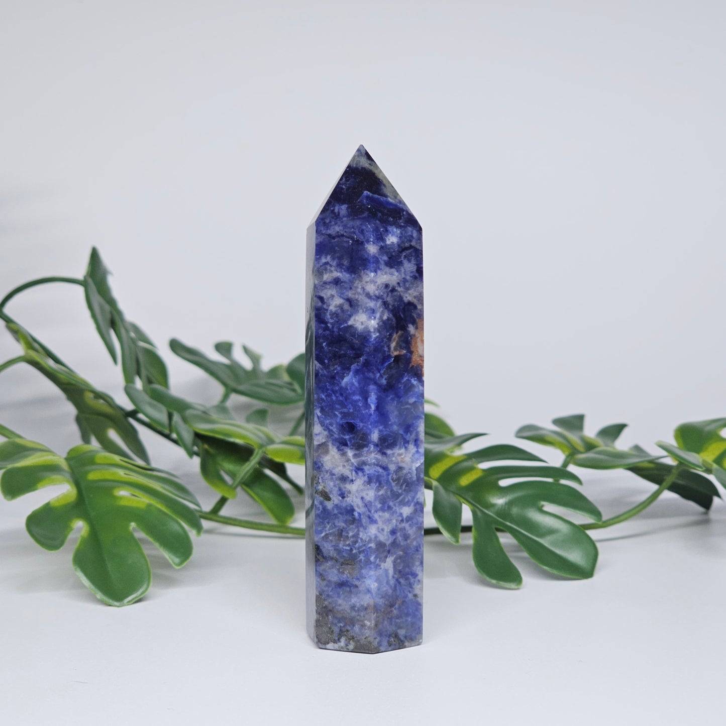 Sodalite Tower Crystal Point | Logic Truth & Communication Stone | E