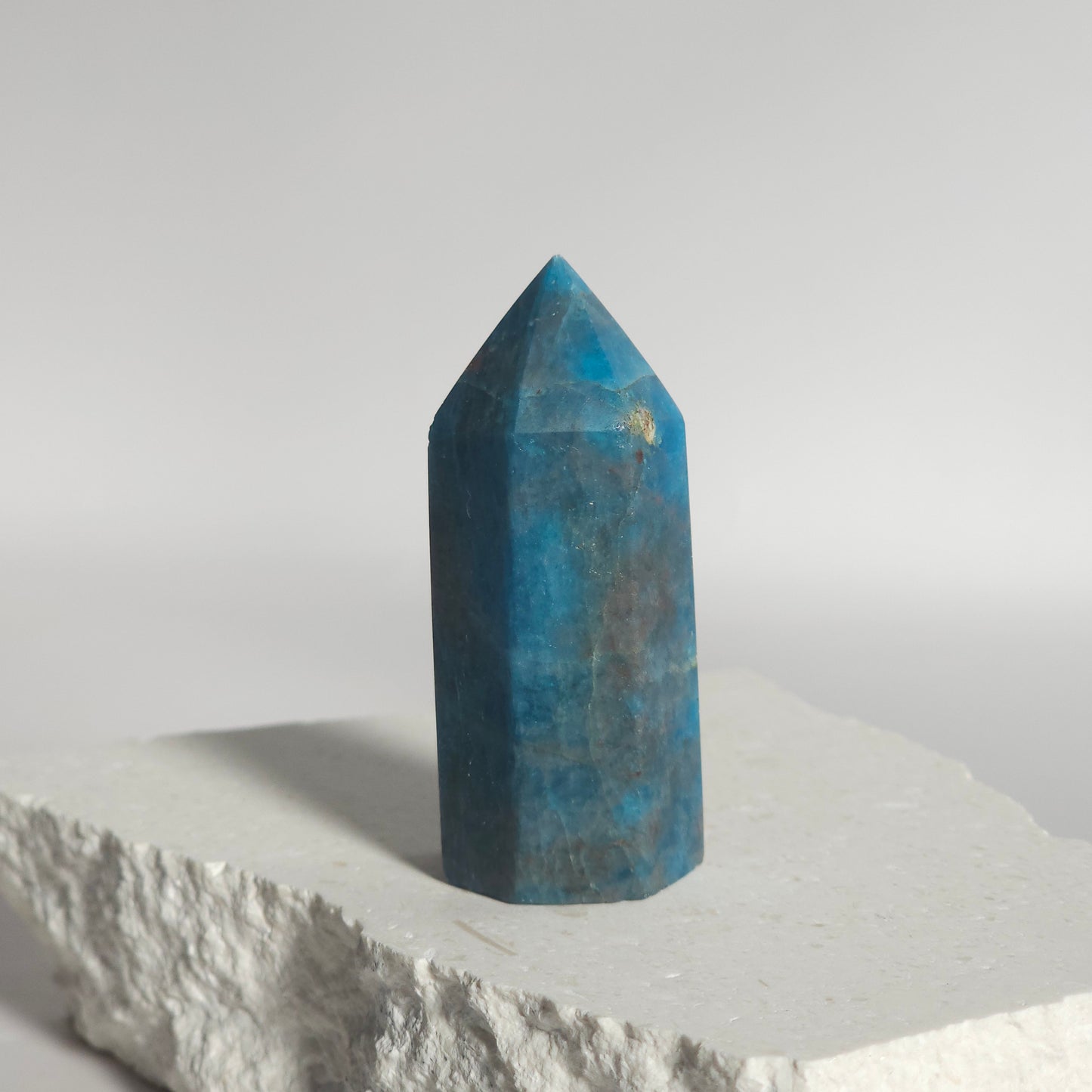 Blue Apatite Tower Crystal Point | Manifestation Inspiration & Clarity | A