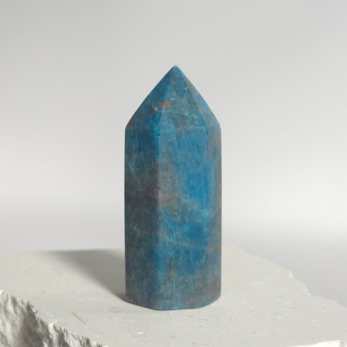 Blue Apatite Tower Crystal Point | Manifestation Inspiration & Clarity | A