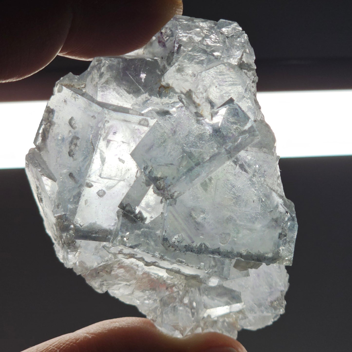 Blue Green Cubic Fluorite Specimen B | Large Transparent Crystal Cluster | Xianghualing China
