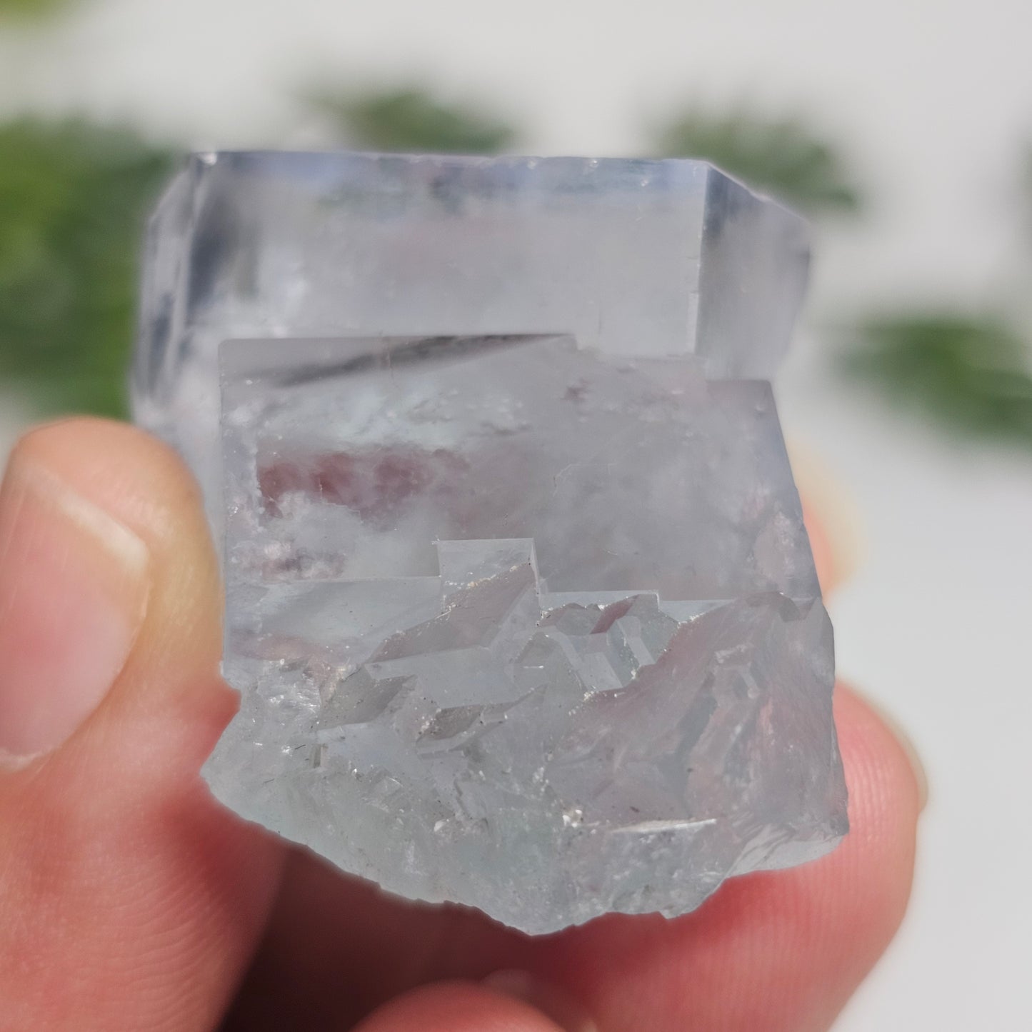 Seafoam Green Cubic Fluorite Cluster | Twin Large Cubes Specimen | Hunan, China