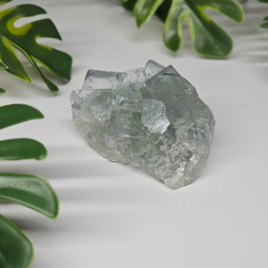 Light Green Transparent Cubic Fluorite Specimen A | Rainbow Iridescence | Xianghualing, China
