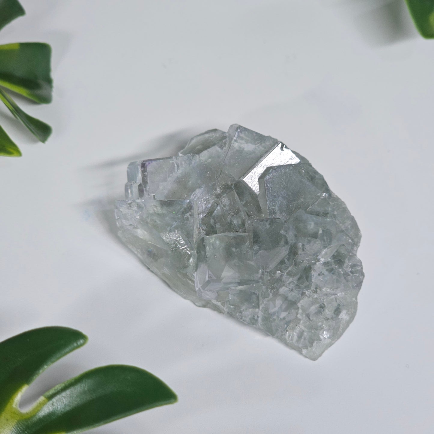 Light Green Transparent Cubic Fluorite Specimen A | Rainbow Iridescence | Xianghualing, China