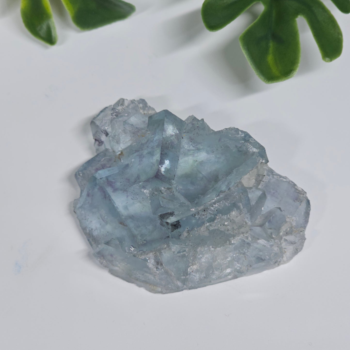 Seafoam Green Cubic Fluorite Specimen B | Large Transparent Crystal Cluster | Xianghualing China