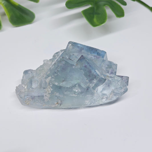 Seafoam Green Cubic Fluorite Specimen B | Large Transparent Crystal Cluster | Xianghualing China