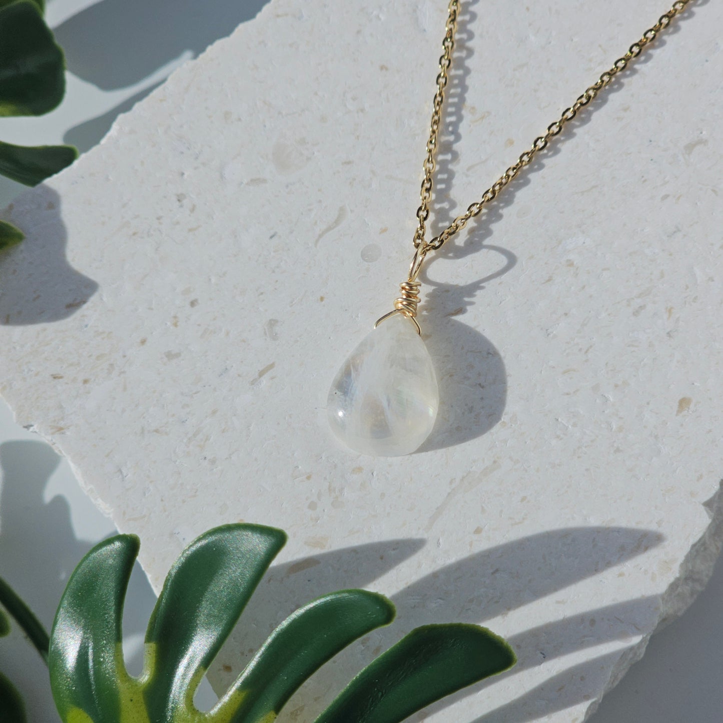 Rainbow Moonstone Necklace (#31)