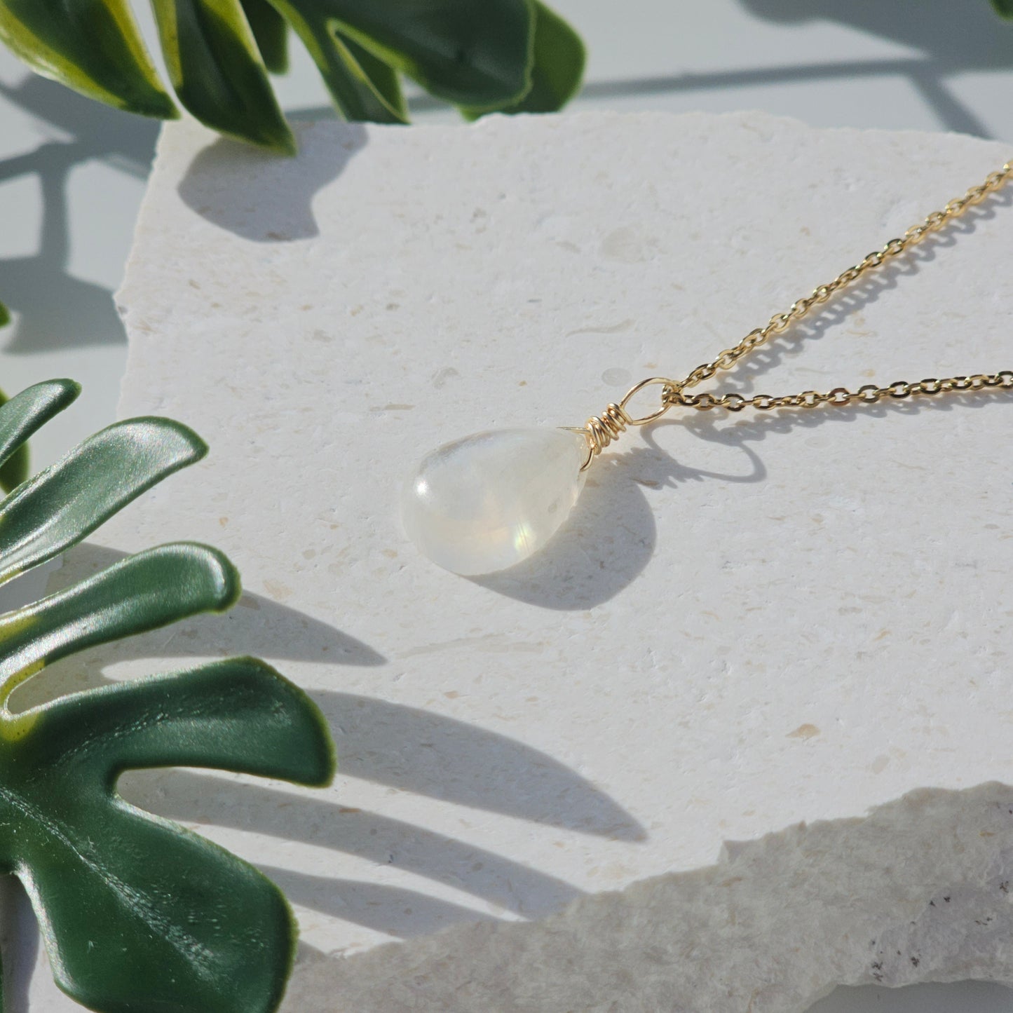 Rainbow Moonstone Necklace (#31)