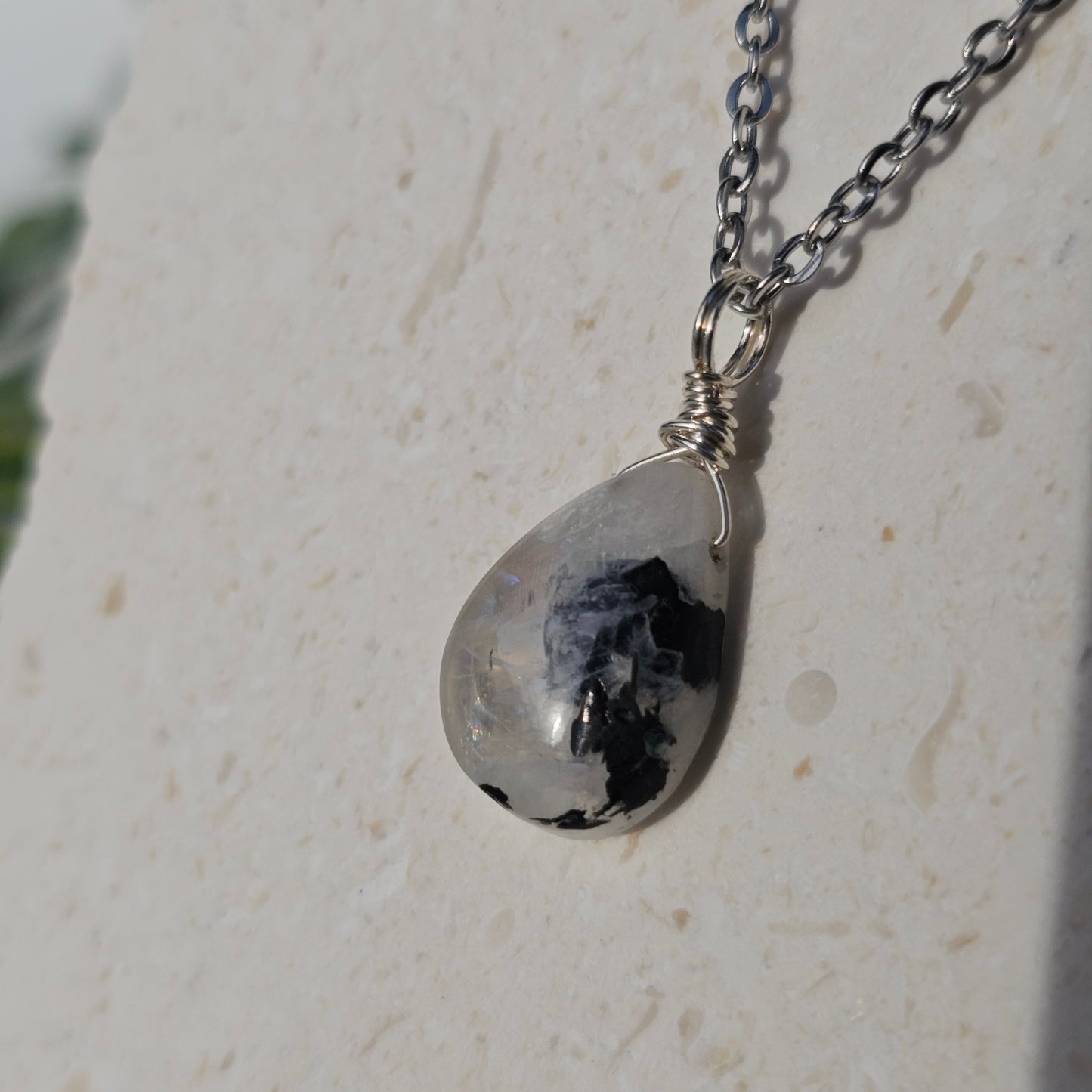 Rainbow Moonstone Necklace (#37)