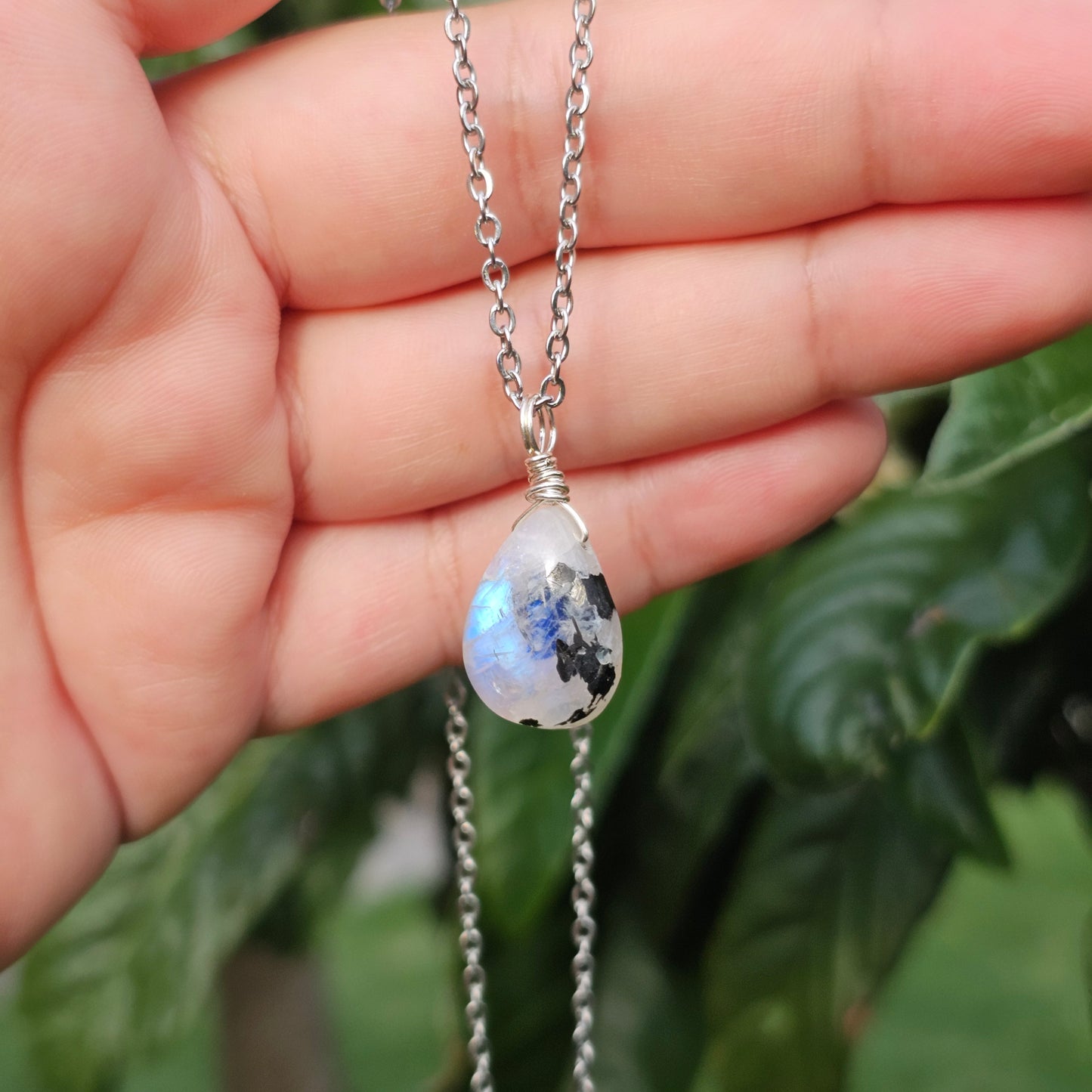 Rainbow Moonstone Necklace (#37)