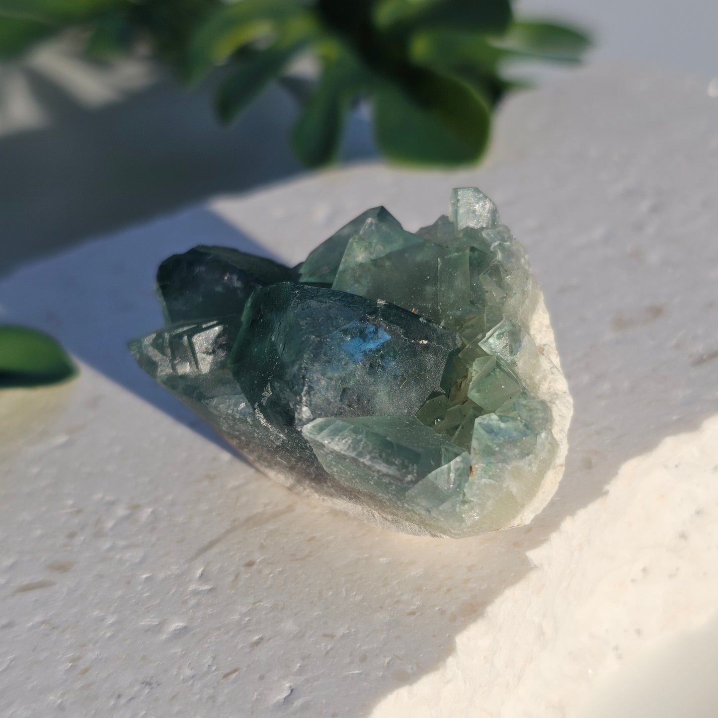 Colour-Change Fluorite on Matrix | Specimen A | Green to Blue Daylight Fluorite | UV Reactive | Madagascar