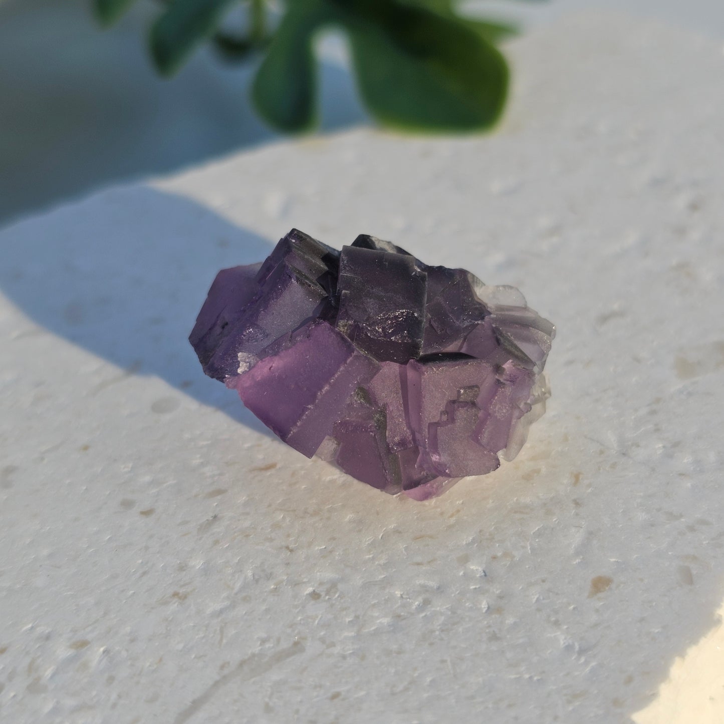 Raw Purple Fluorite Cluster | Frosted Matte Specimen | Yunan, China