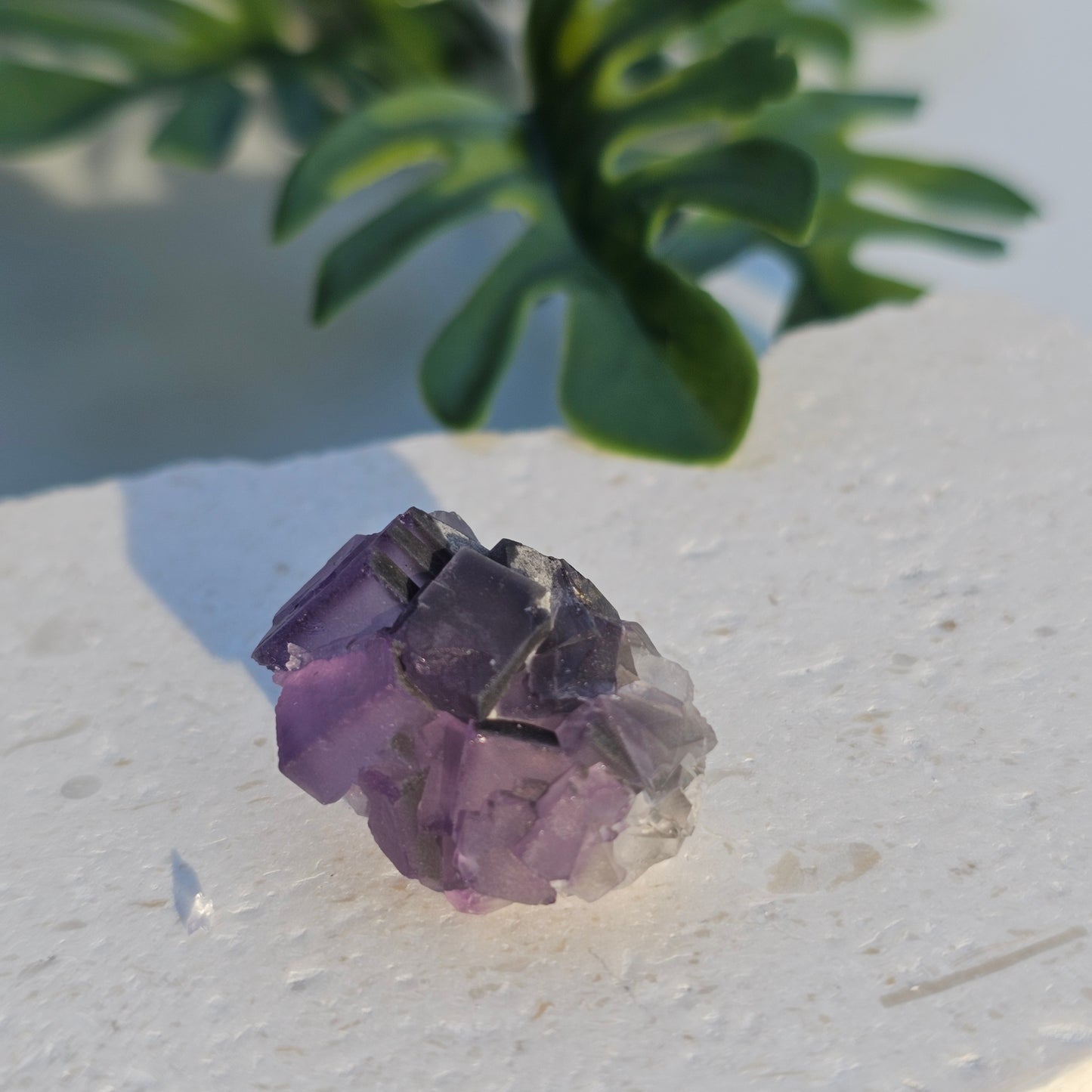 Raw Purple Fluorite Cluster | Frosted Matte Specimen | Yunan, China