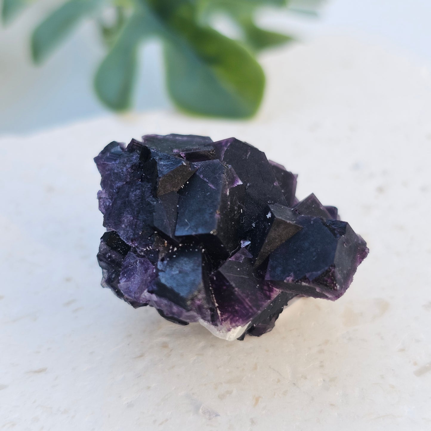 Raw Dark Purple Fluorite Cluster Specimen | Double Sided | Inner Mongolia
