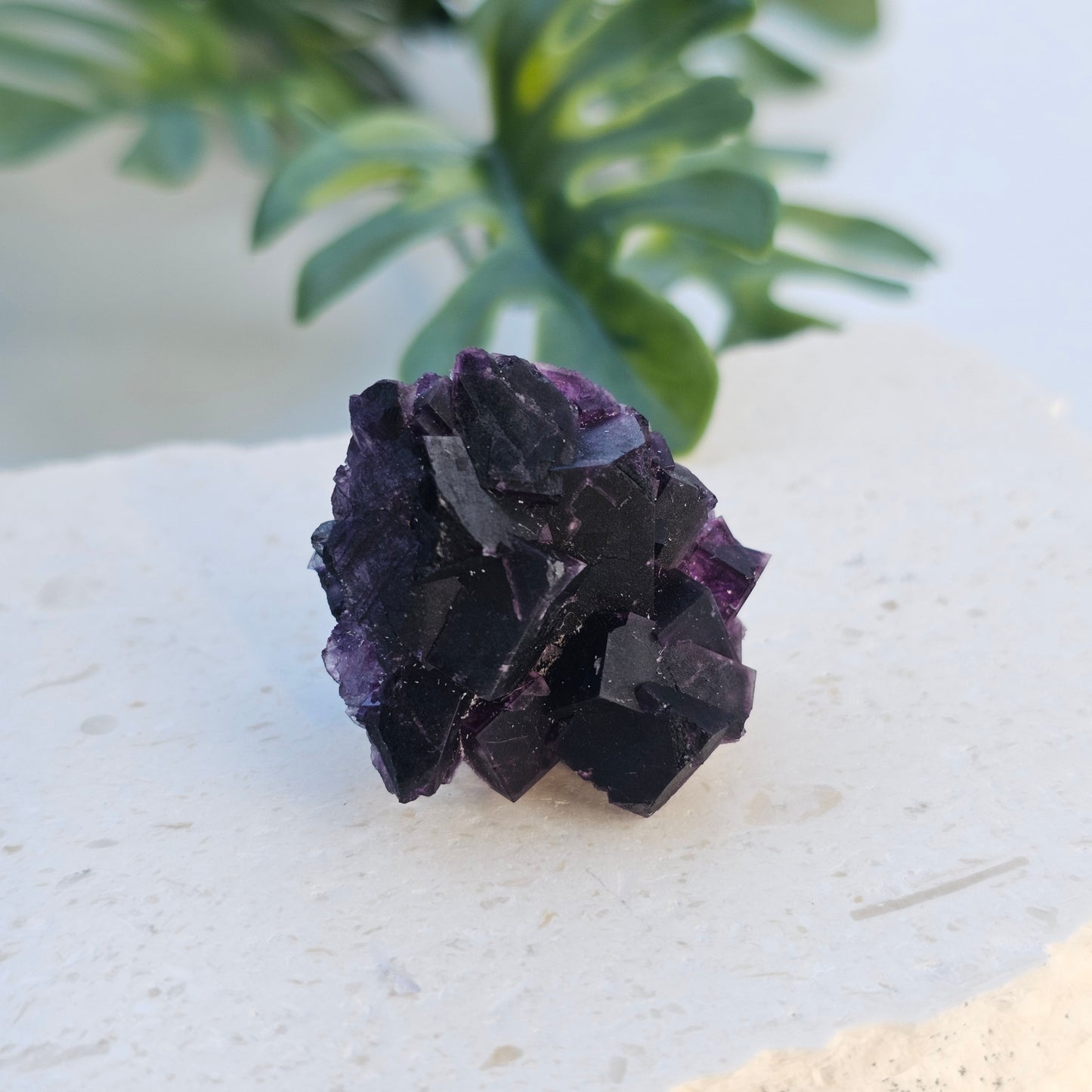 Raw Dark Purple Fluorite Cluster Specimen | Double Sided | Inner Mongolia